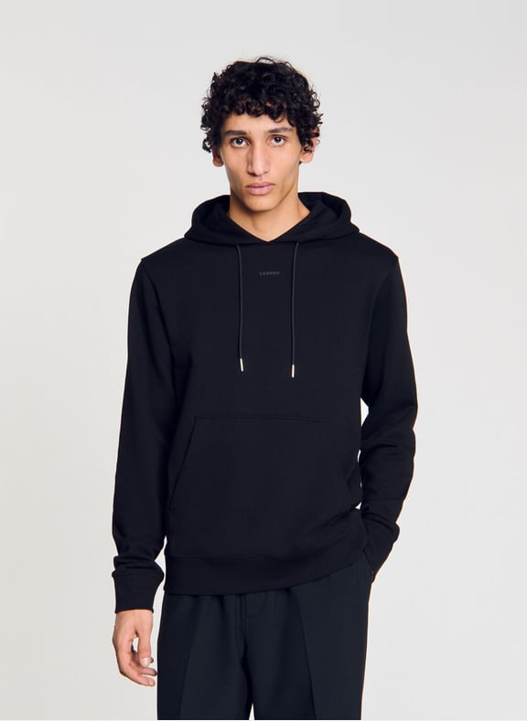 Sweat droit en coton Noir by SANDRO SANDRO Sweat droit en coton Noir