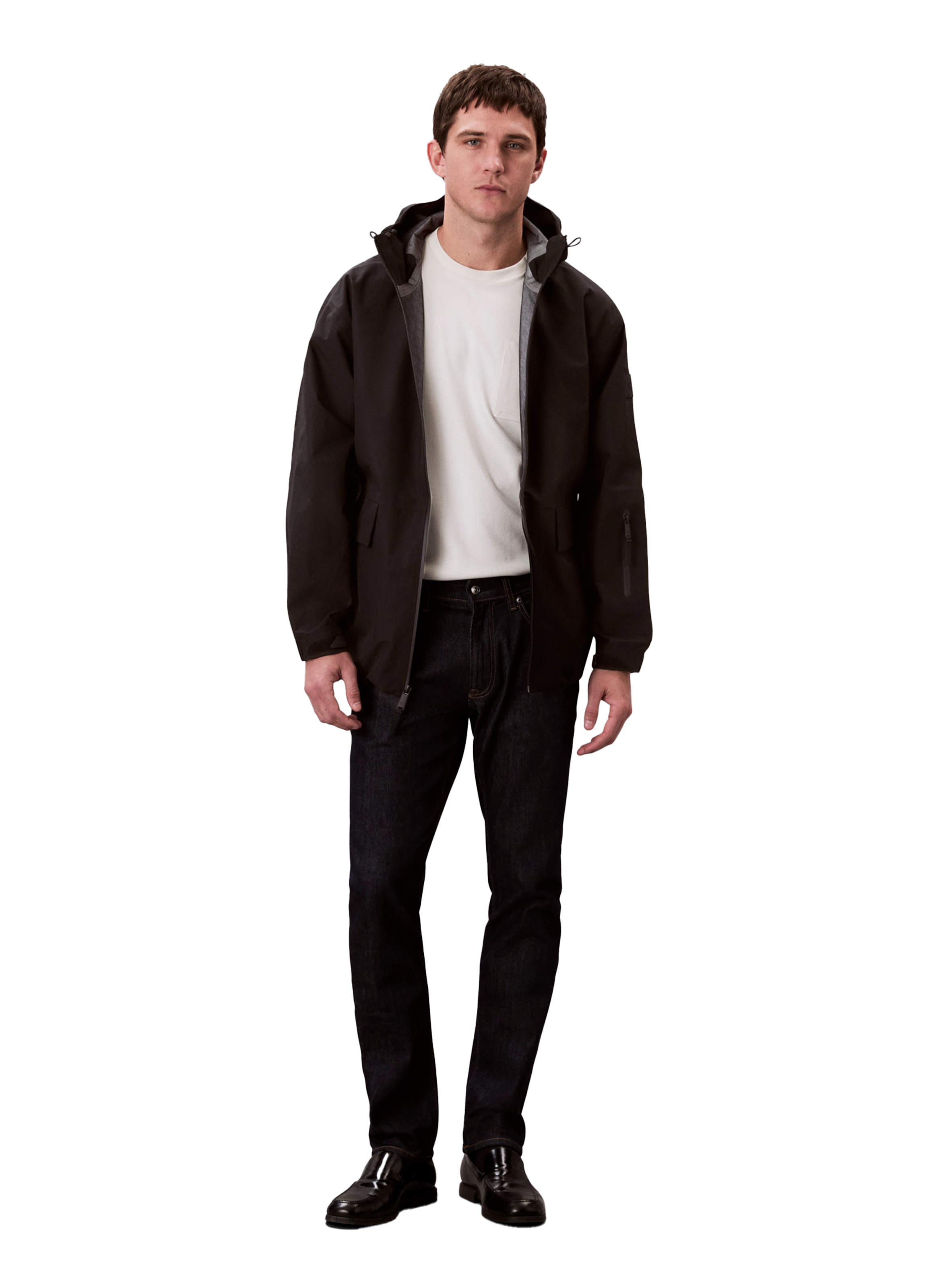 Veste technique à capuche CALVIN KLEIN Noir