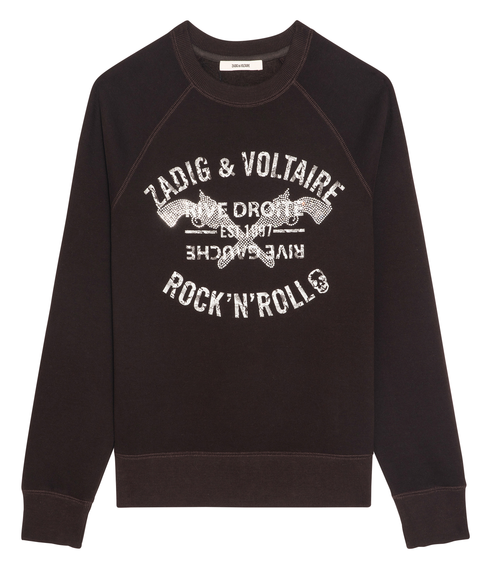 Sweat ample avec print strass upper ZADIG&VOLTAIRE Marron