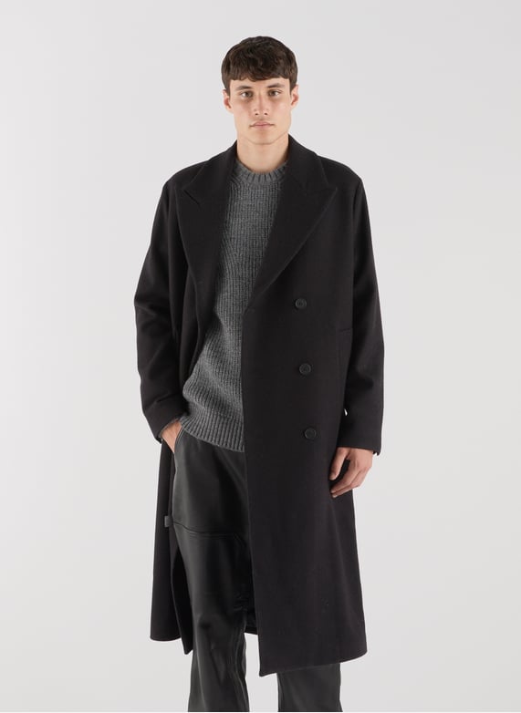 Manteau Cult125 col tailleur en laine | Noir by SAISON 1865 Manteau Cult125 col tailleur en laine Noir