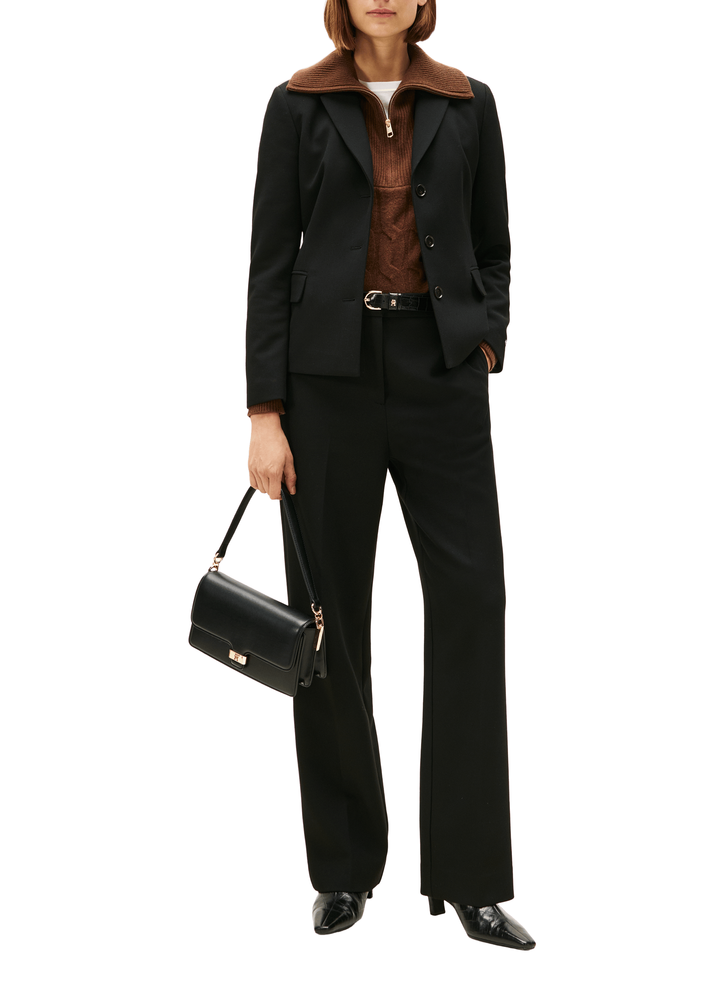 Pantalon droit TOMMY HILFIGER Noir