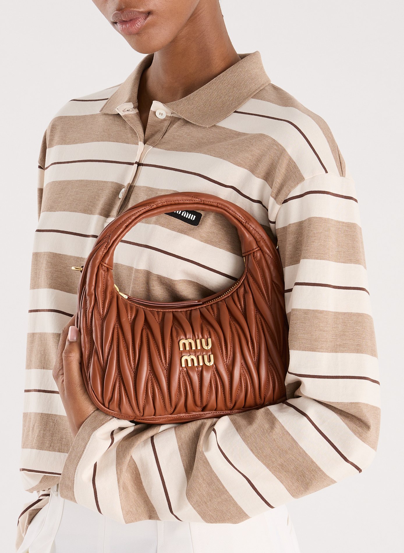 Sac à main Wander matelassé  MIU MIU Marron