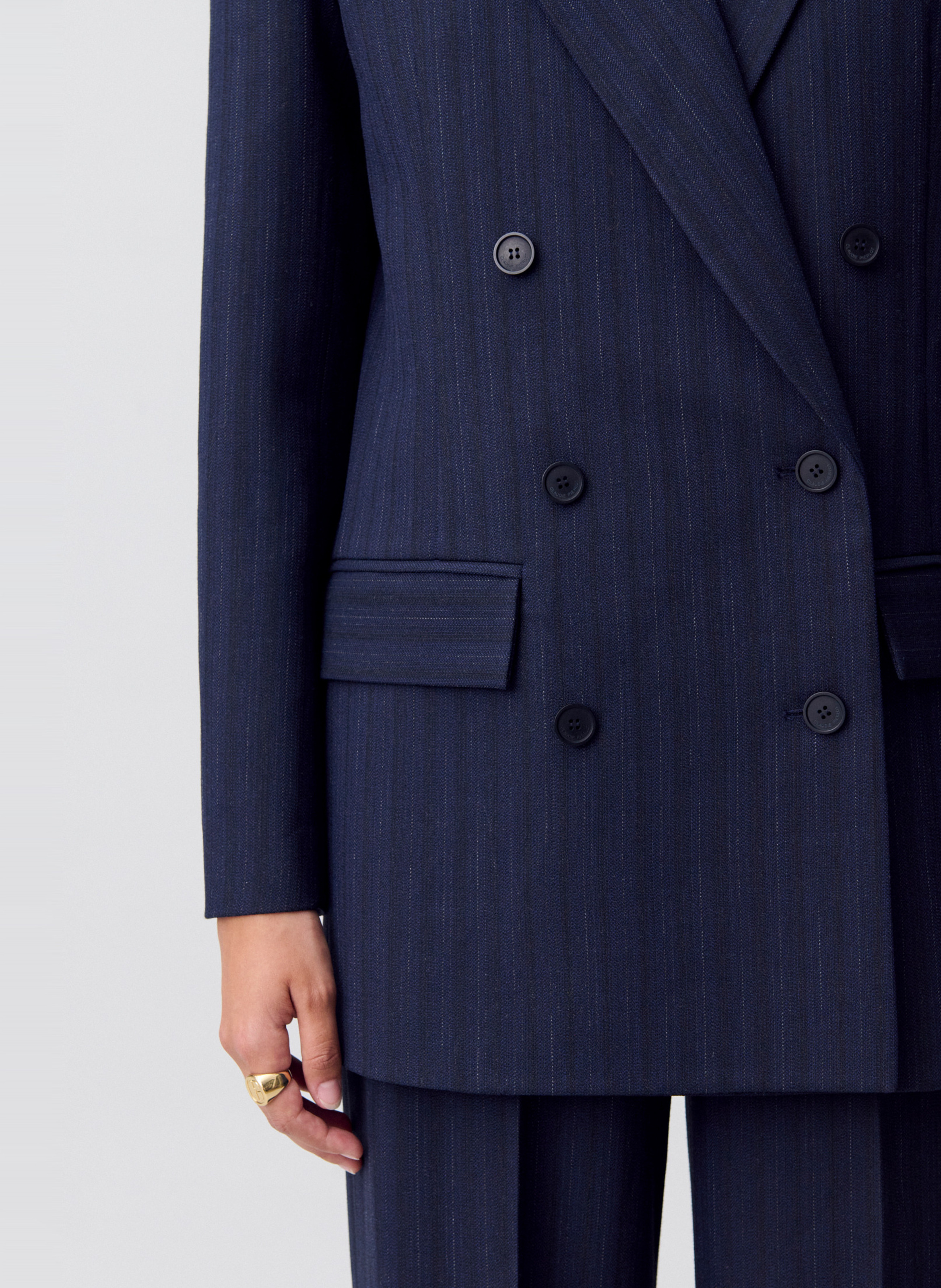 Veste tailleur structurée à rayures vilettebis CLAUDIE PIERLOT Multicolore