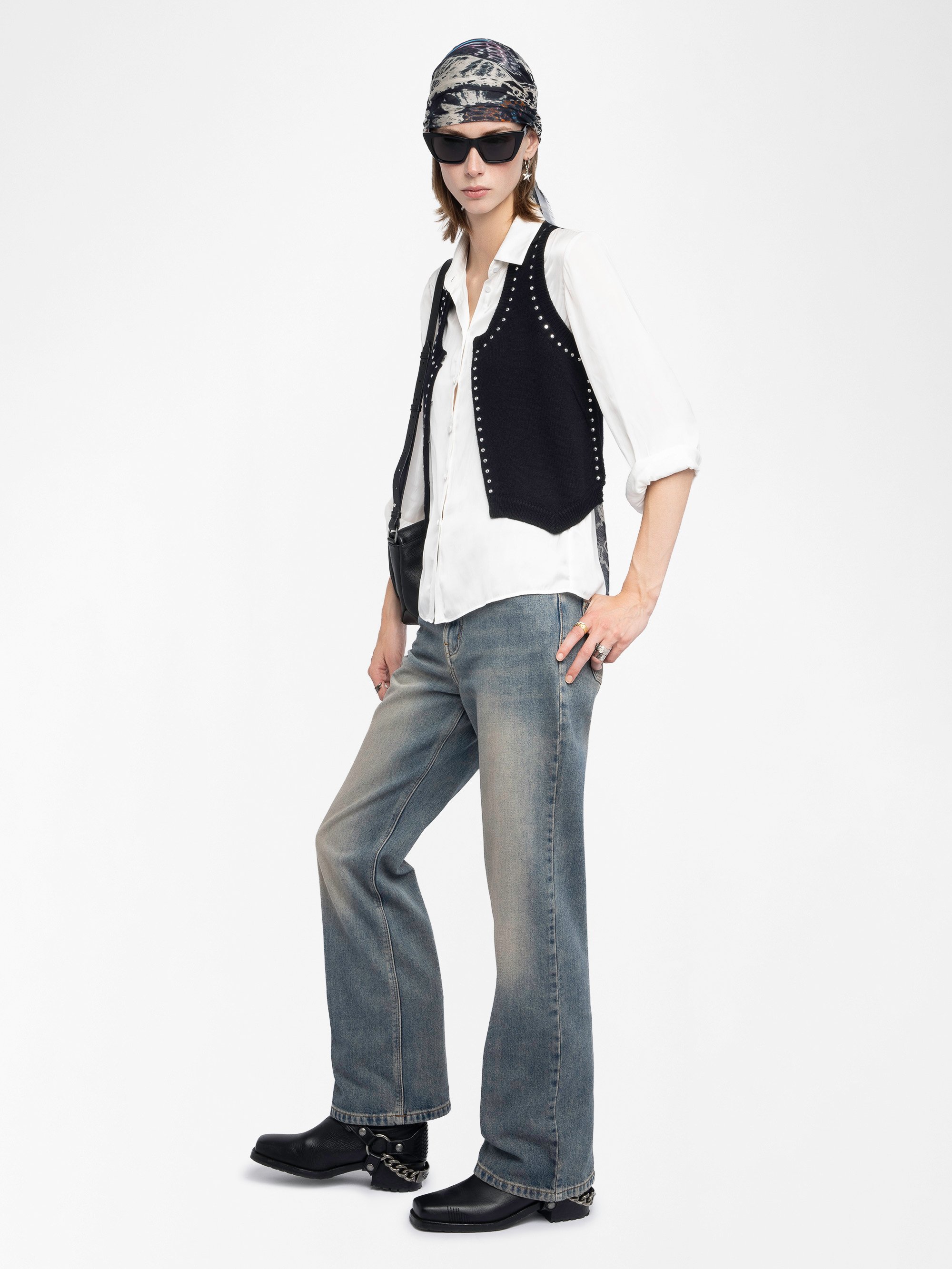 Gilet en laine mélangée dublin ZADIG&VOLTAIRE Noir