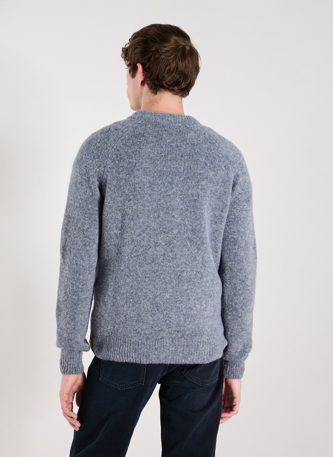 Pull col rond en laine mélangée K-WAY Bleu
