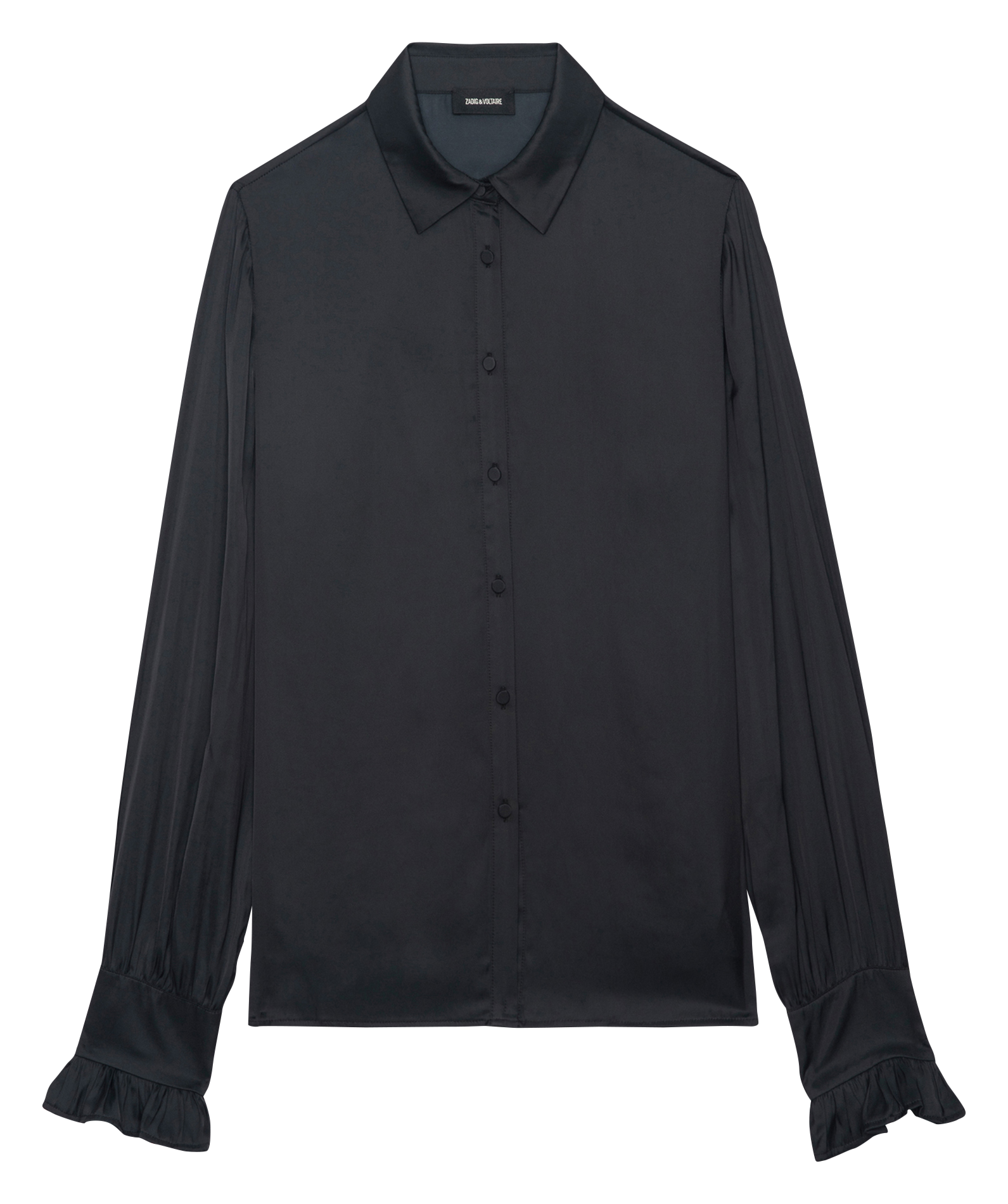 Chemise droite satinée thely ZADIG&VOLTAIRE Noir