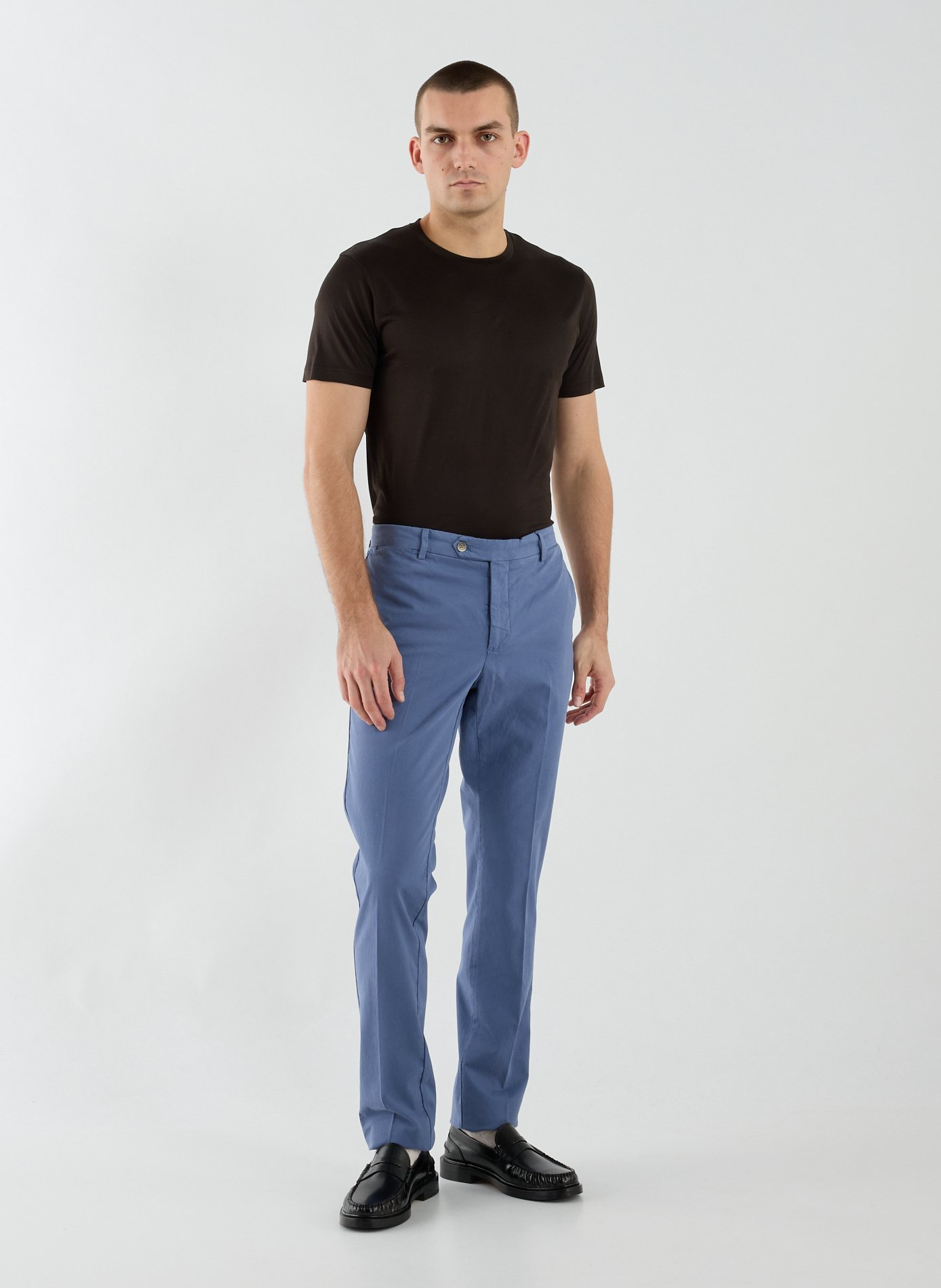 Pantalon chino slim en coton mélangé HACKETT Bleu