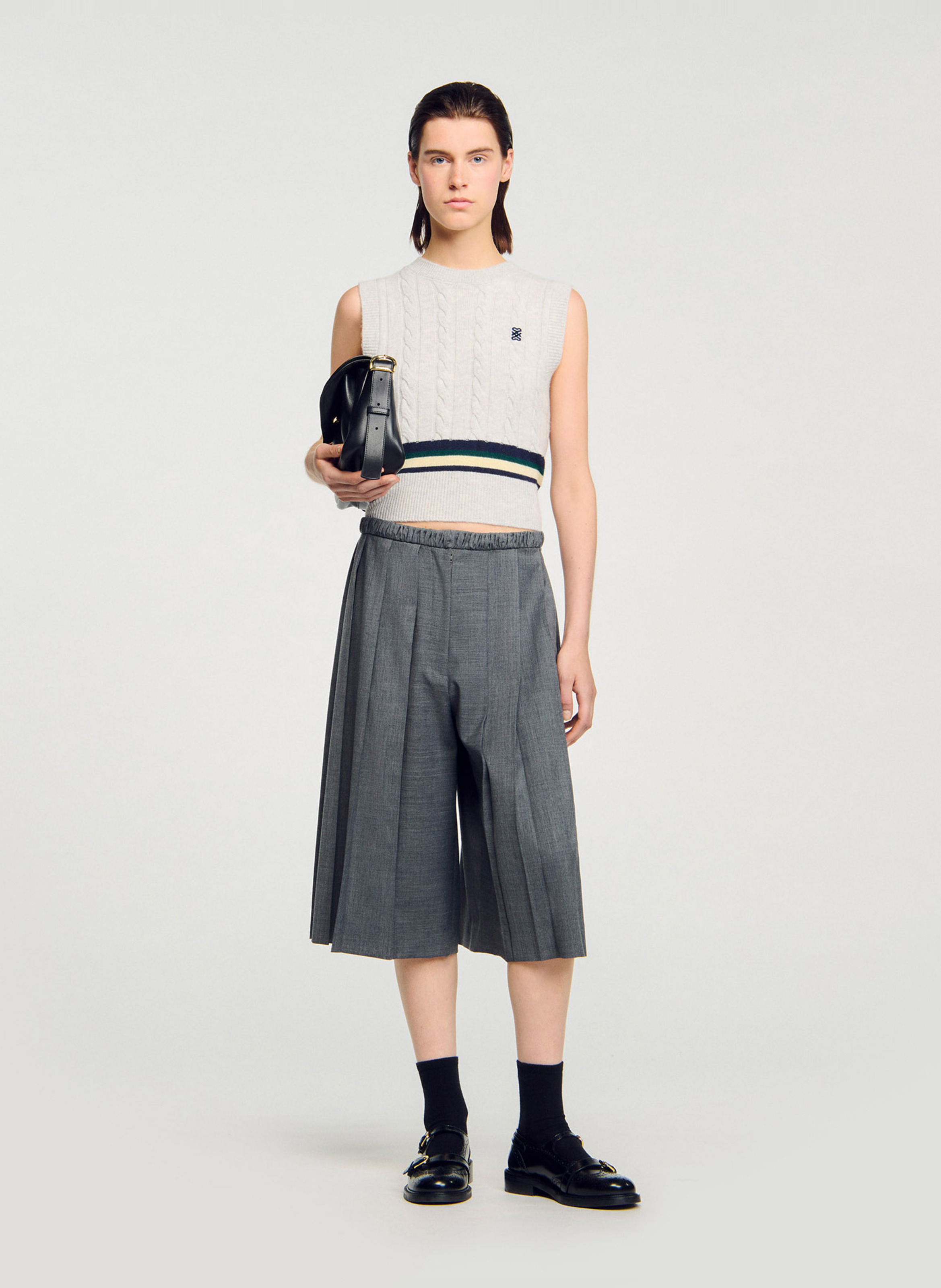 Bermuda plissé SANDRO Gris