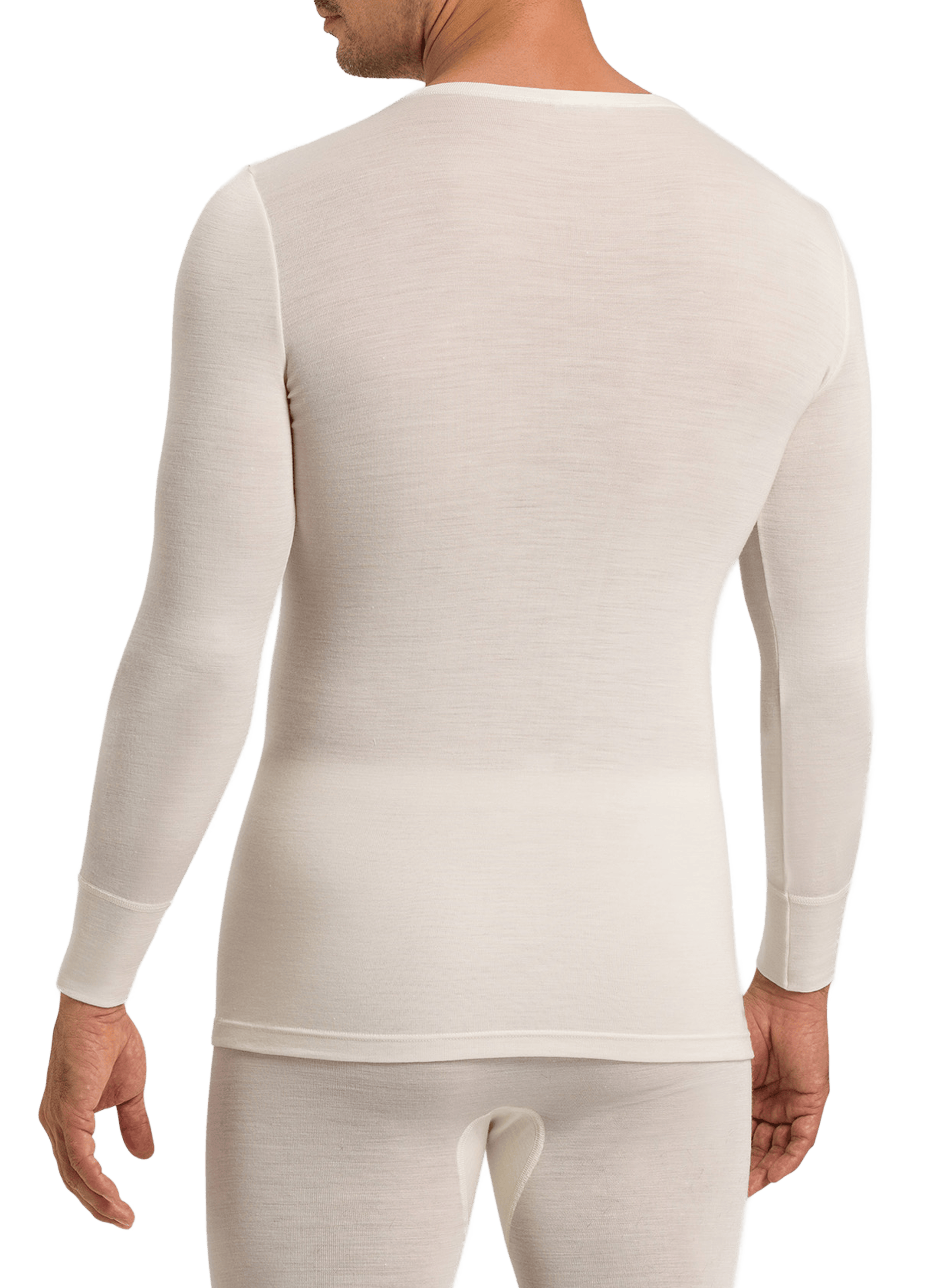 Long-sleeved wool and silk T-shirt HANRO Beige