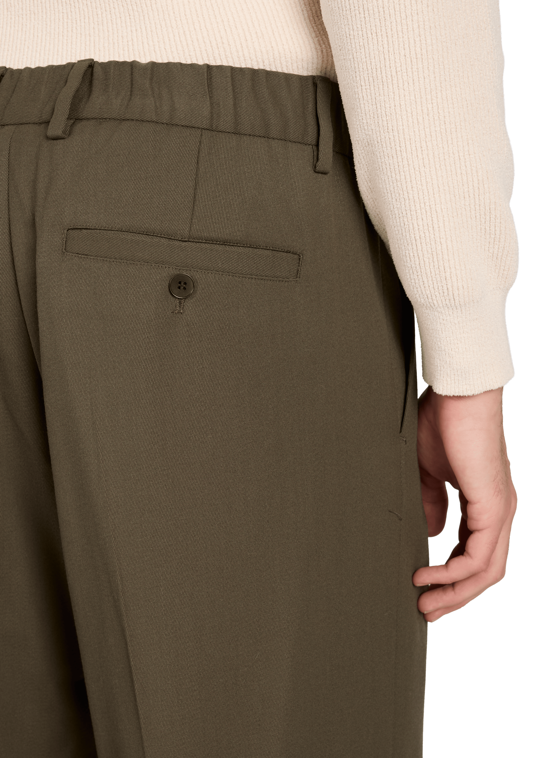 Straight wool-blend trousers  NN.07 Brown