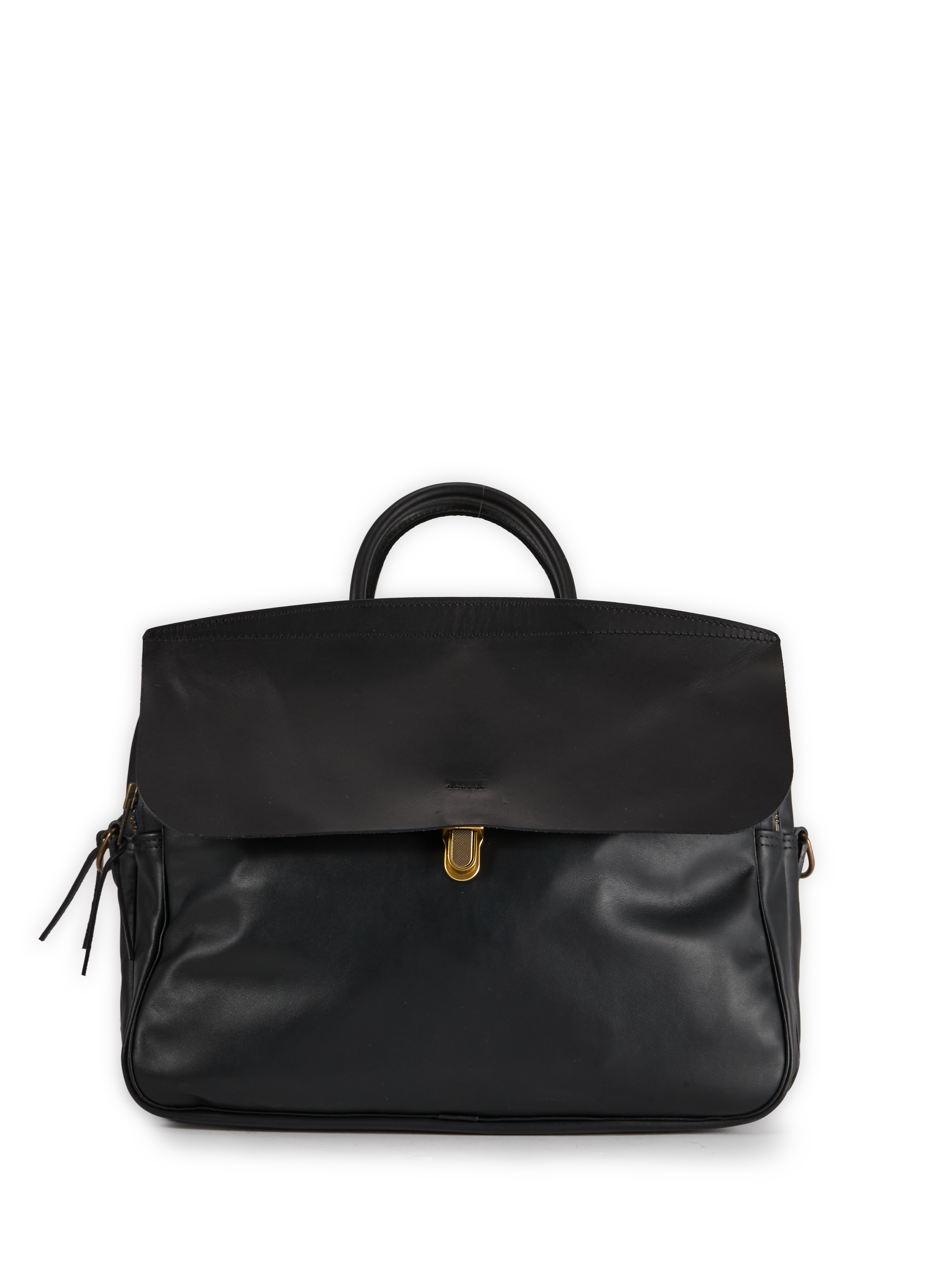 Zeppo cowhide leather business bag BLEU DE CHAUFFE Black