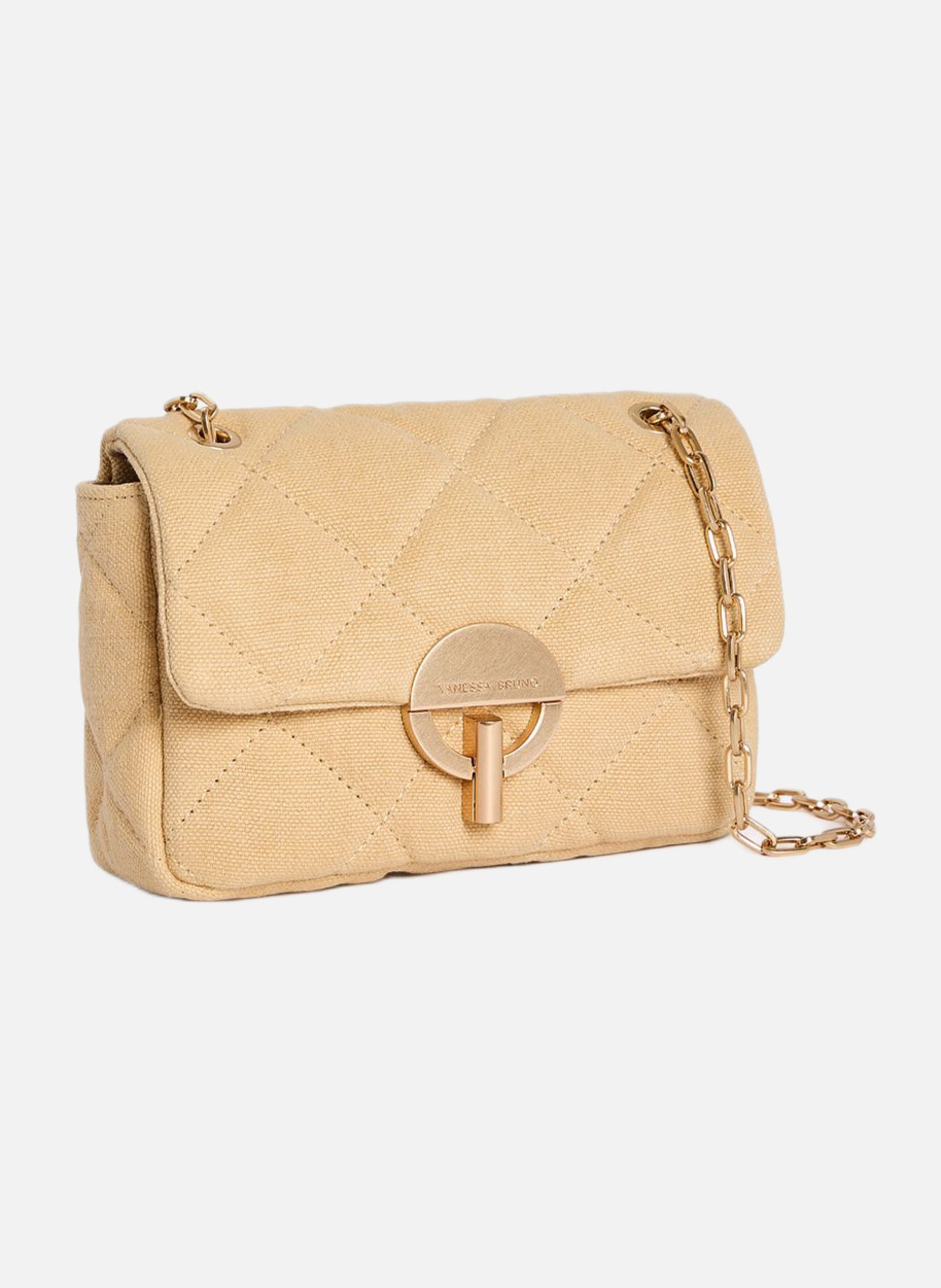 Moyen Sac Moon en Lin VANESSA BRUNO Orange