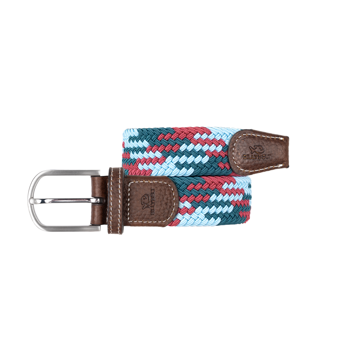 Ceinture tressée élastique multicolore BILLYBELT Bleu