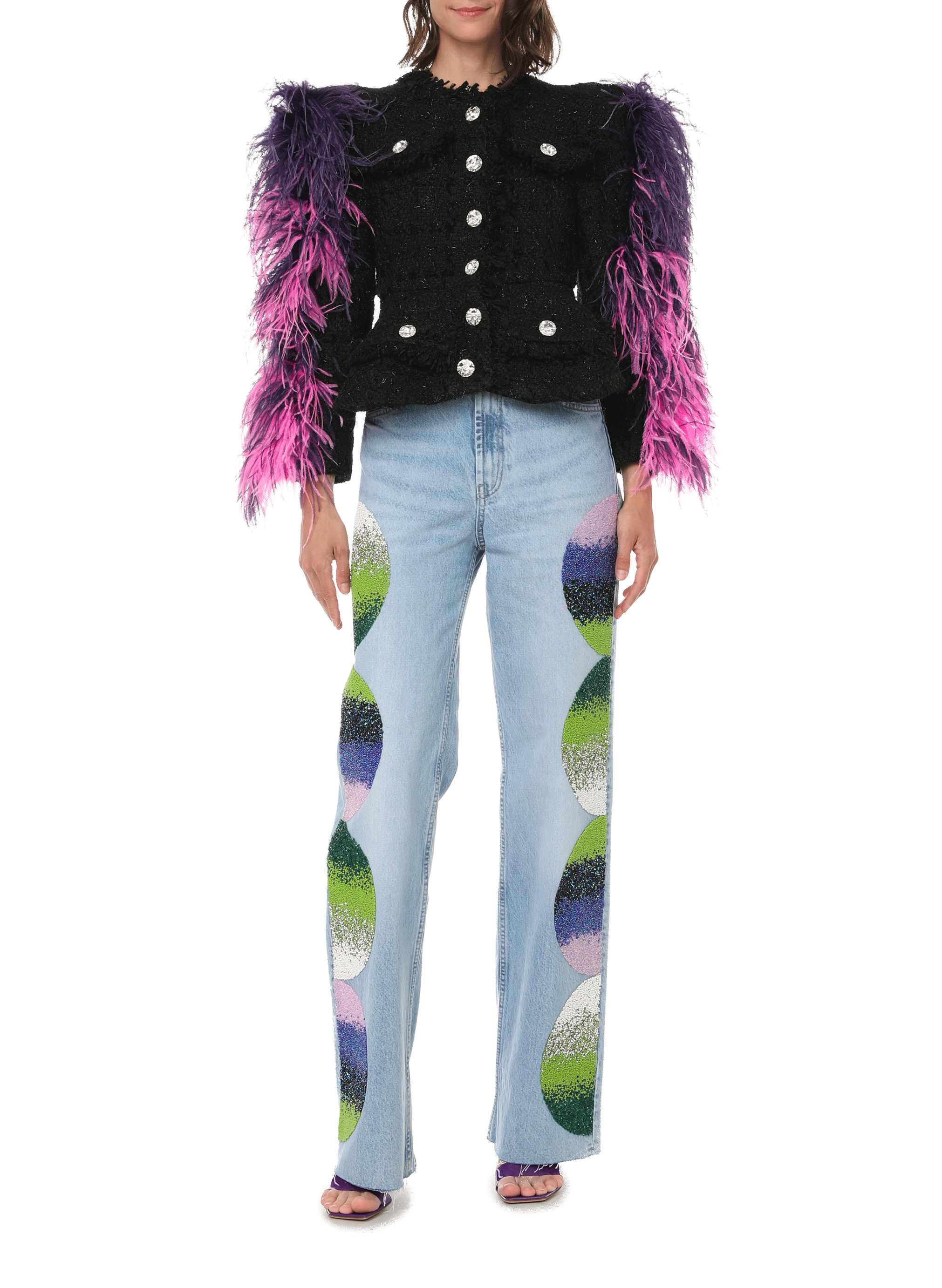 Veste en tweed GERMANIER Multicolore