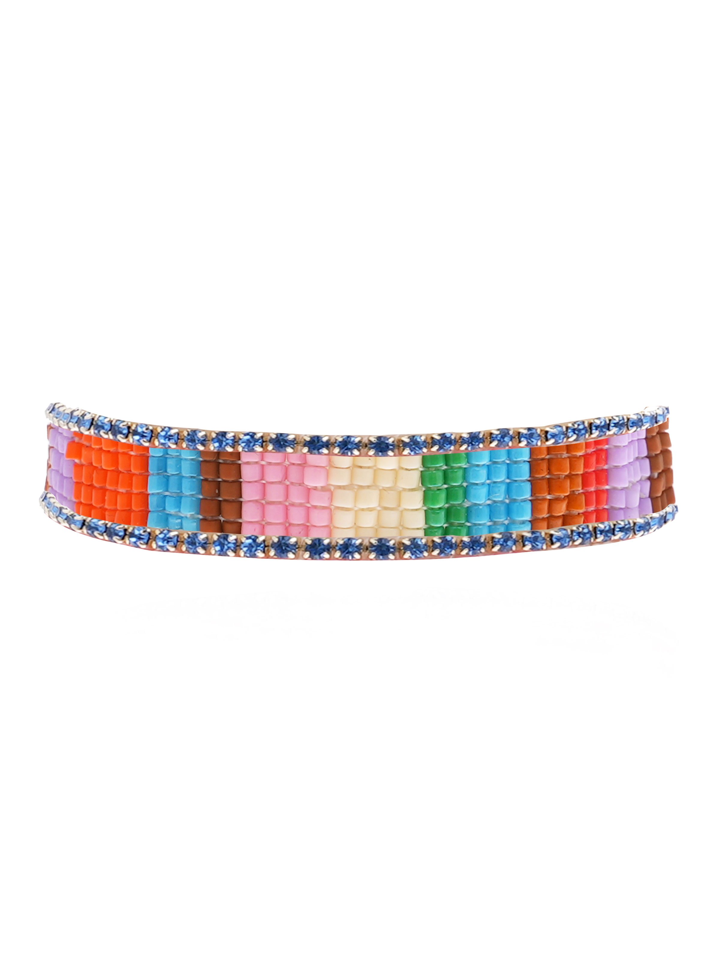 Bracelet reglable perles tissées colorées SAFIE HIPANEMA Multicolore