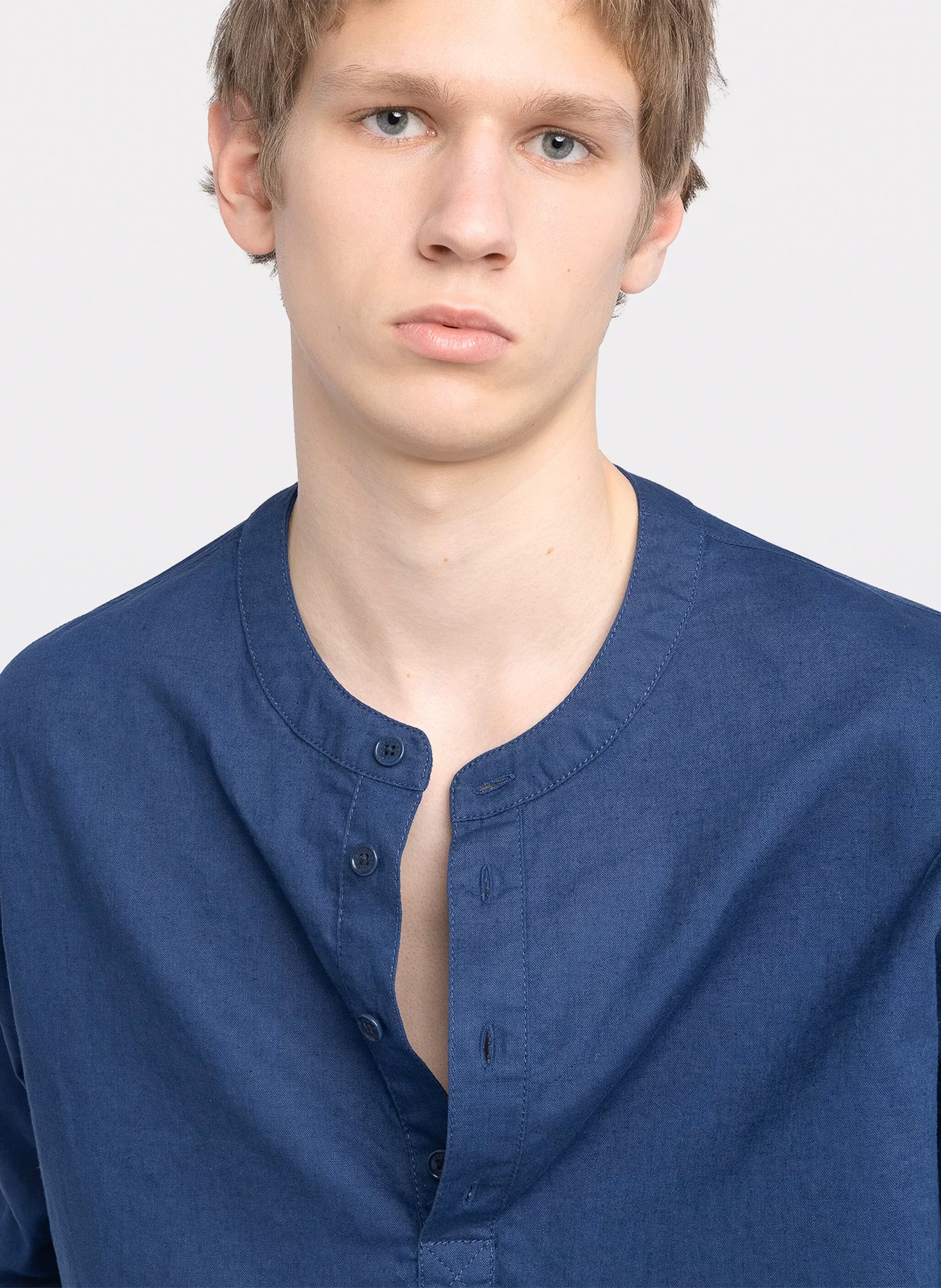 Blouse col rond ample unie en lin mélangé sora ZADIG&VOLTAIRE Bleu