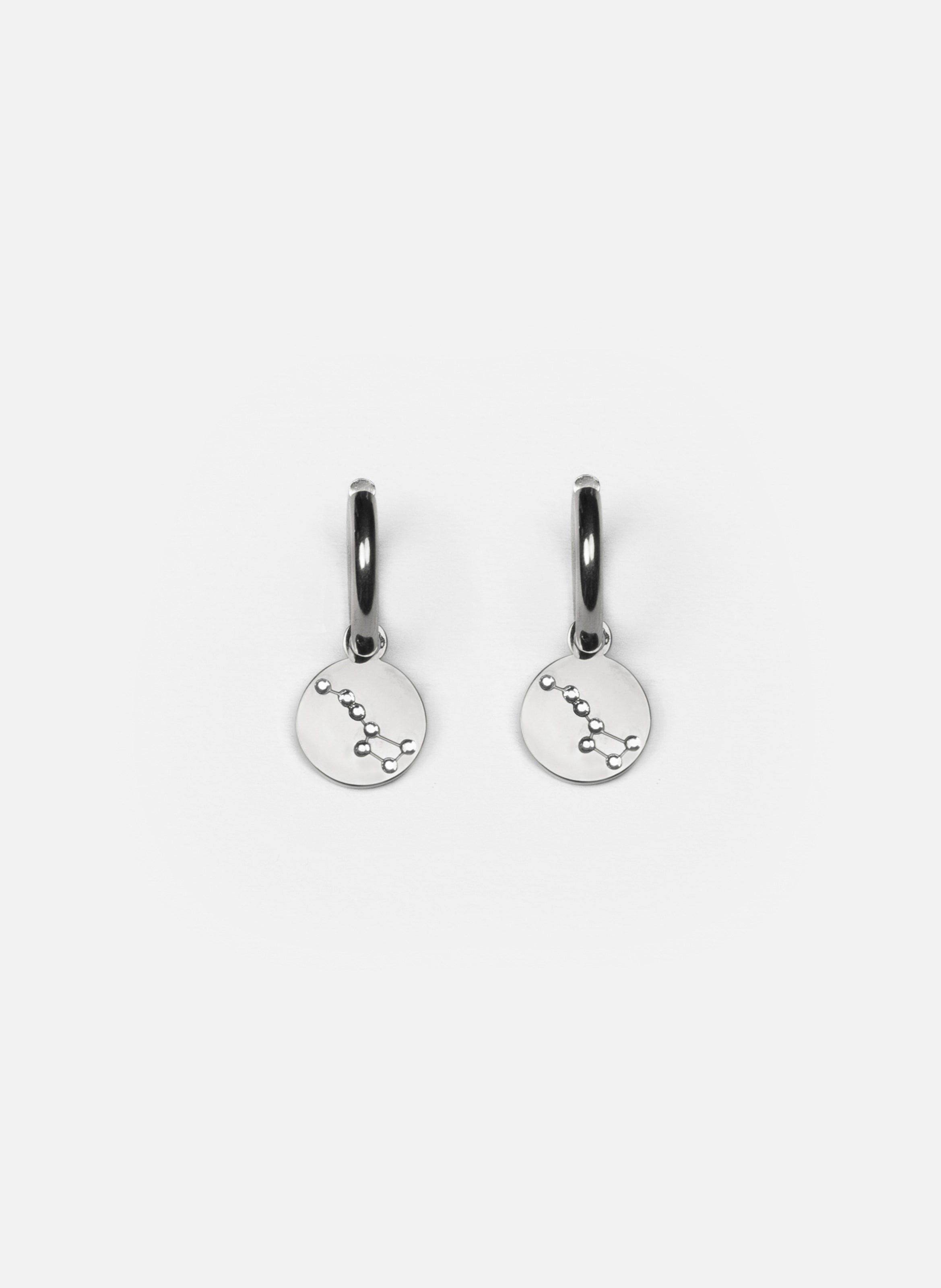 Boucles d'oreille en acier inoxydable argenté KURAGE GINZA Argent