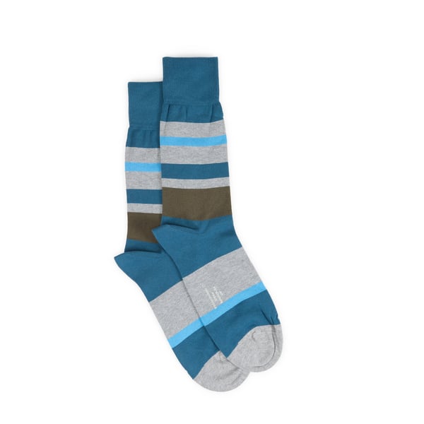 Chaussettes hautes rayées en coton mélangé Chaussettes hautes rayées en coton mélangé