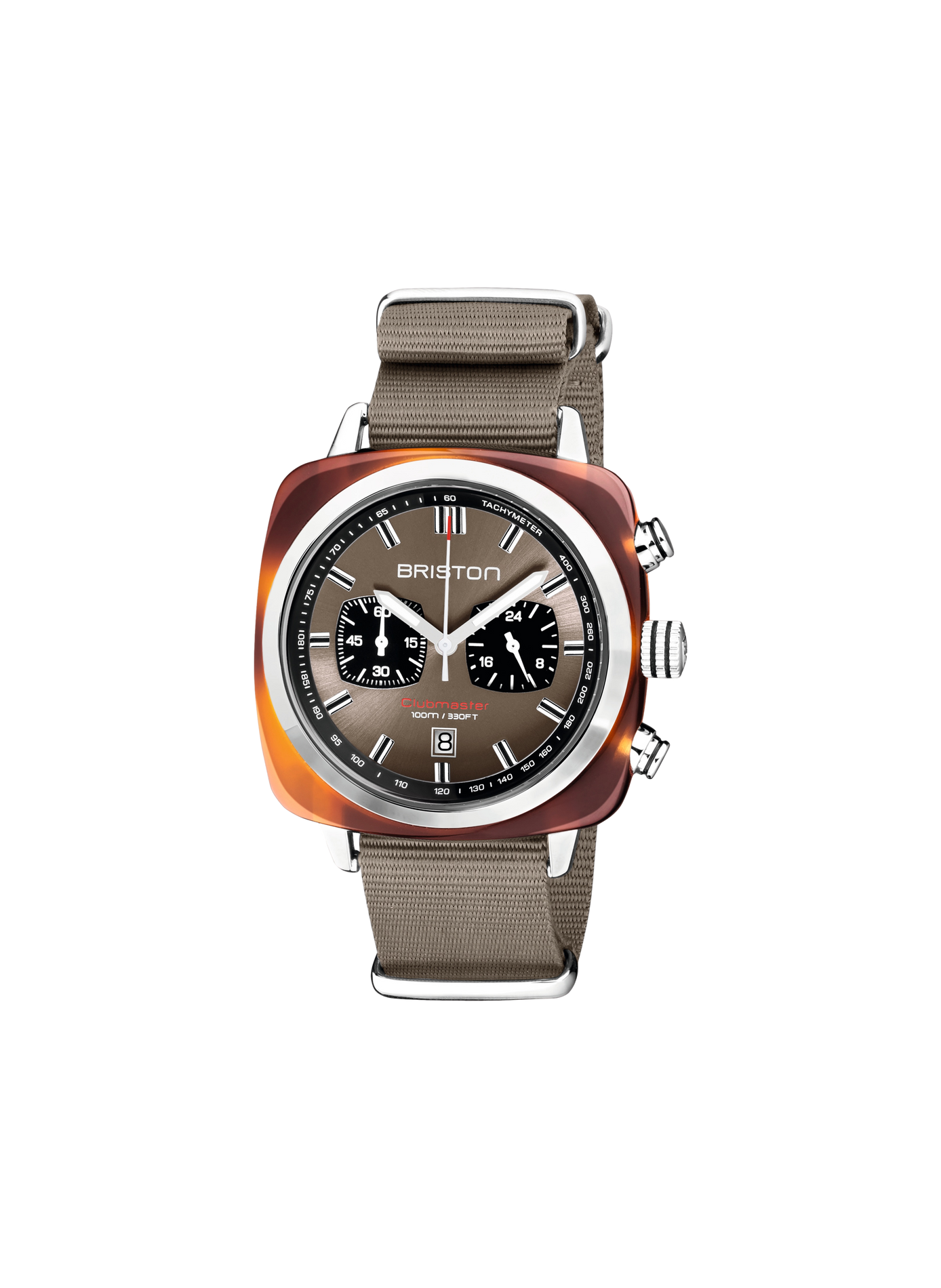 Montre Clubmaster Sport en nylon BRISTON Marron