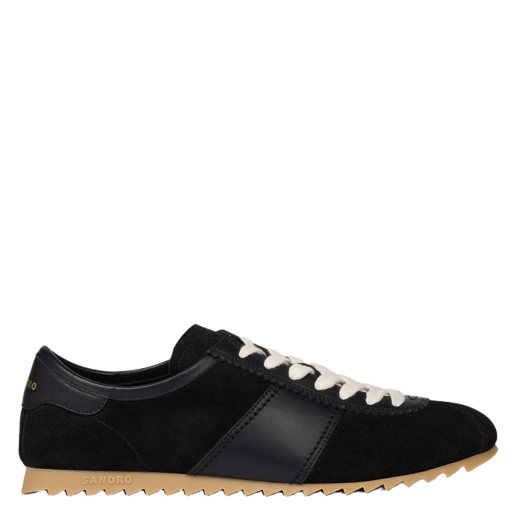 Baskets basses en cuir SANDRO Noir