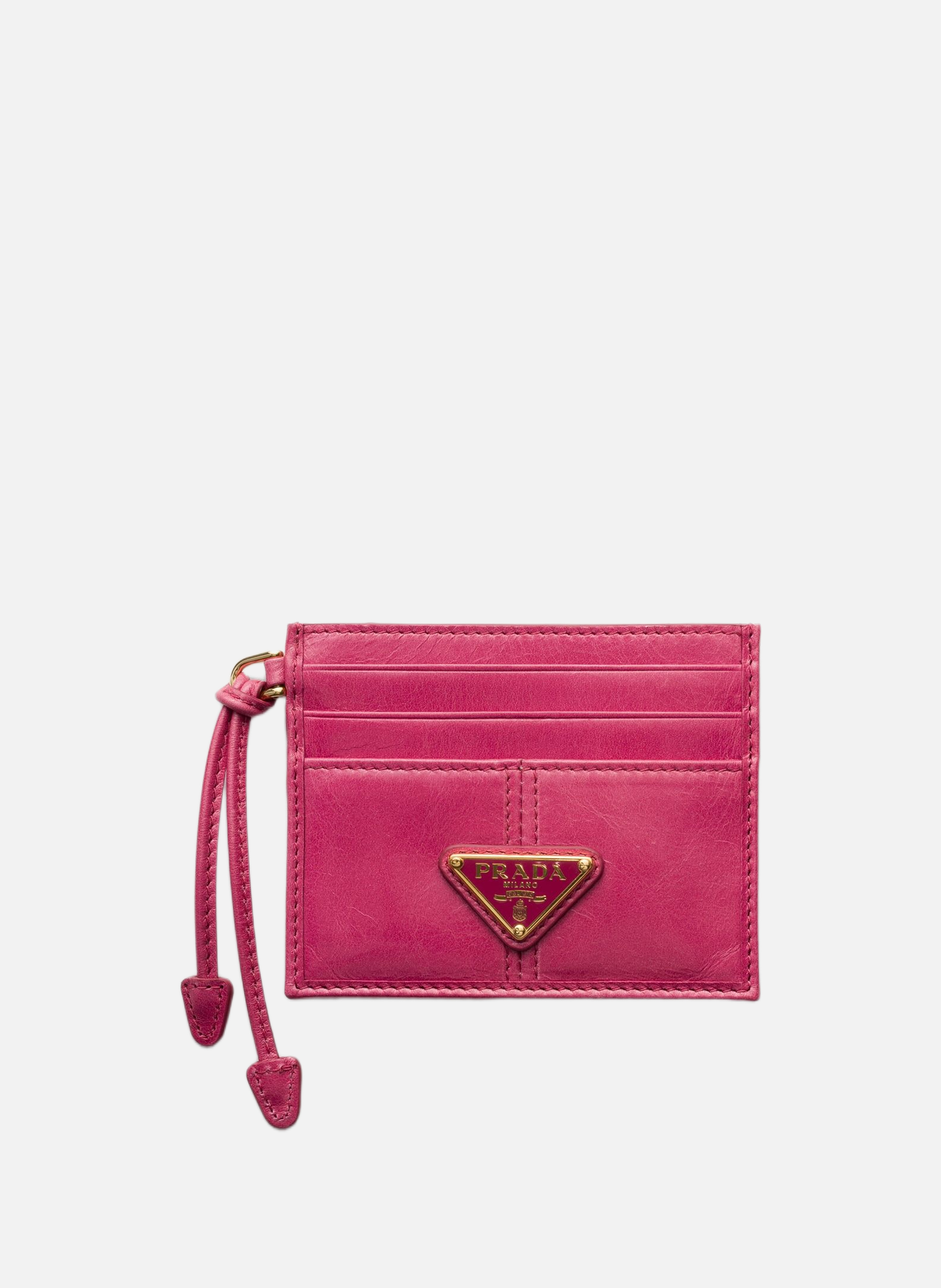 Porte-cartes en cuir PRADA Rose