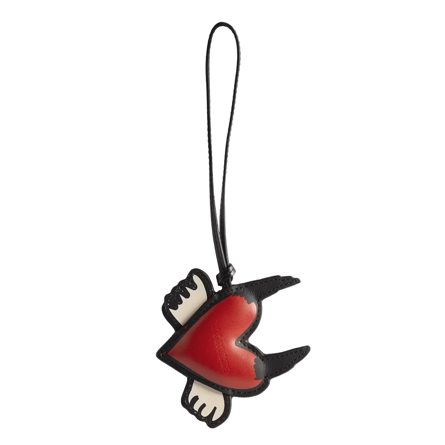 Porte-clés en cuir devilish ZADIG&VOLTAIRE Rouge