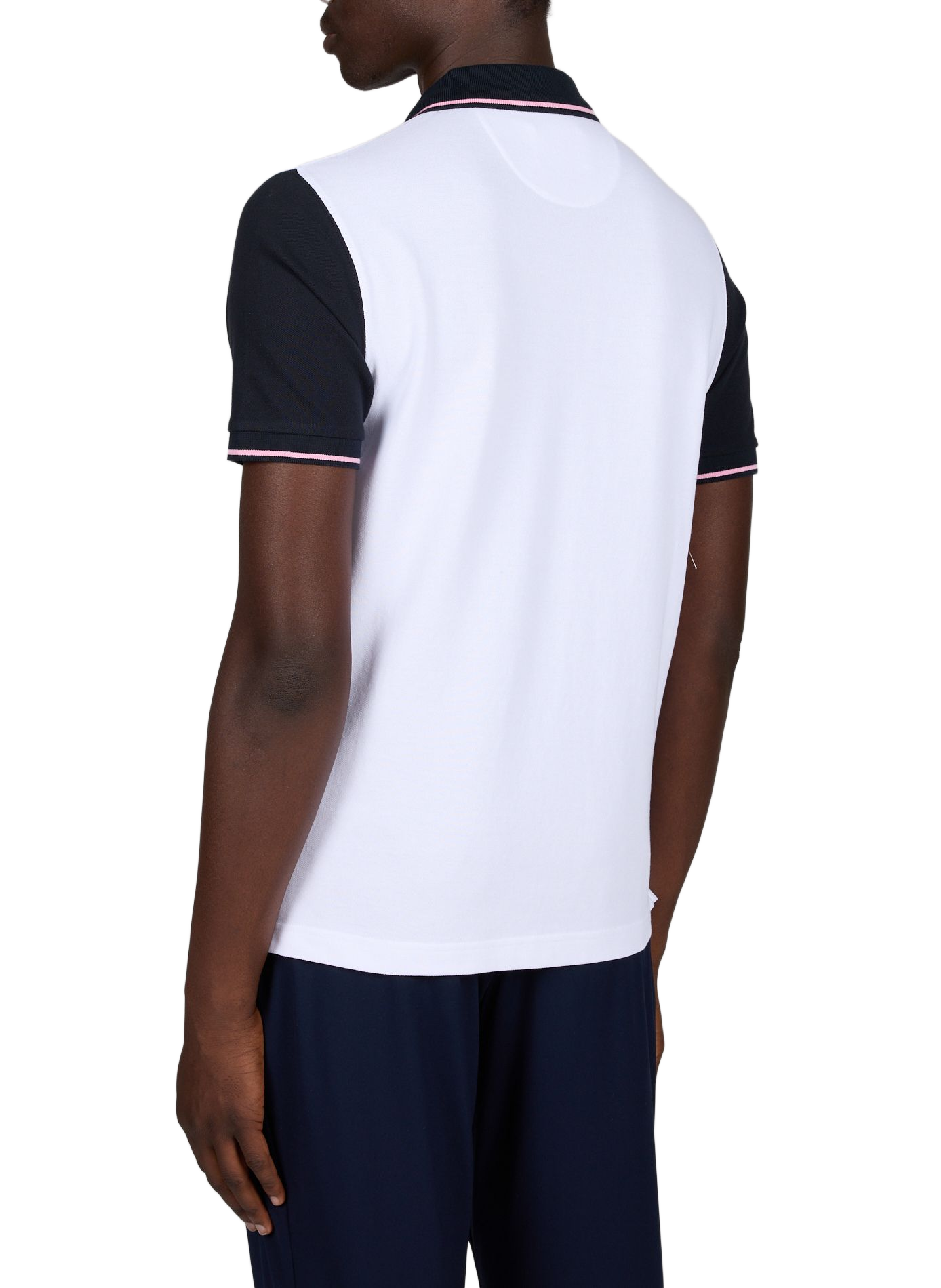 Short sleeve cotton polo shirt White