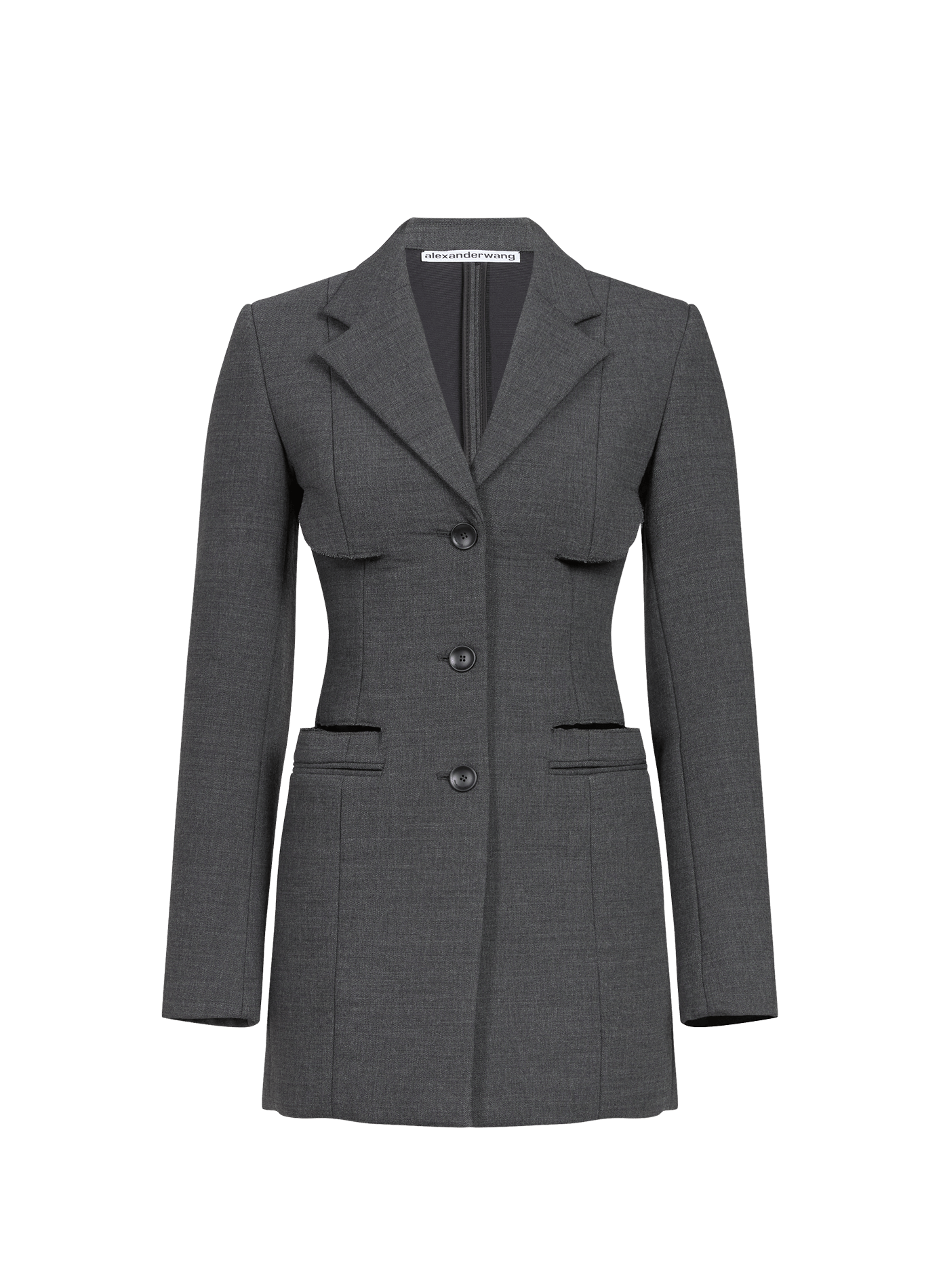 Mid-length tweed blazer ALEXANDER WANG Grey
