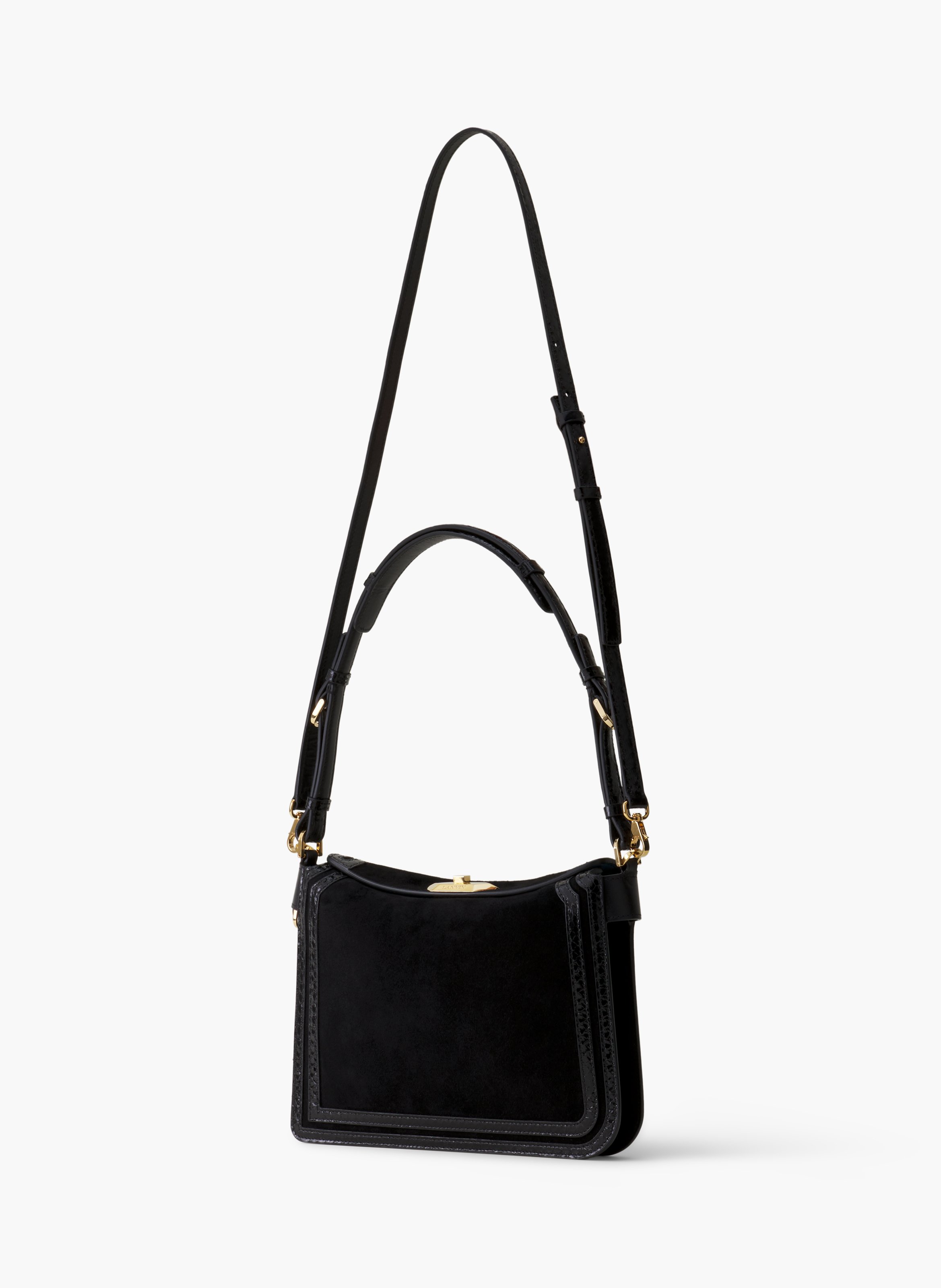 Sac compagnon 20 en daim LANVIN Noir
