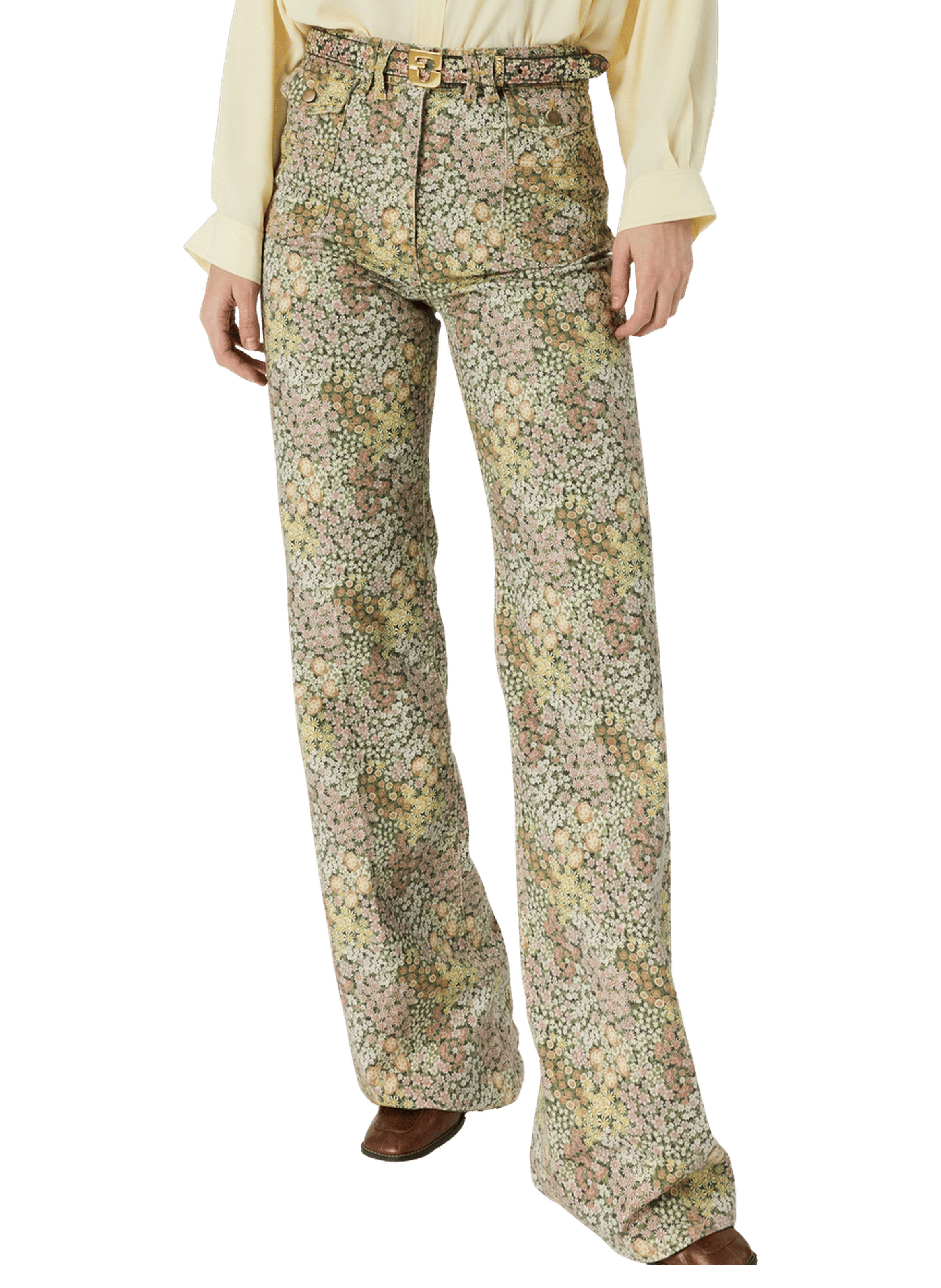 Jean flare à fleurs - anna GERARD DAREL Rose