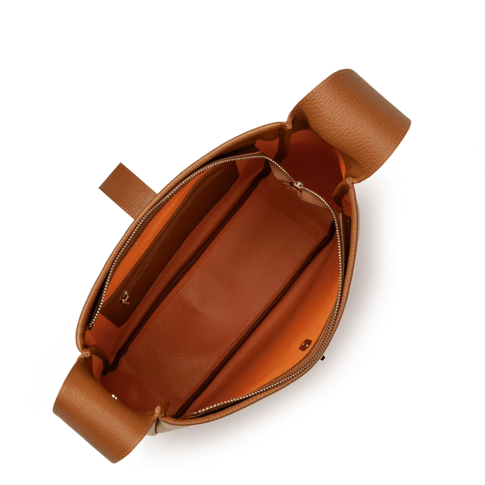 Grand sac seau - top double LANCASTER Marron