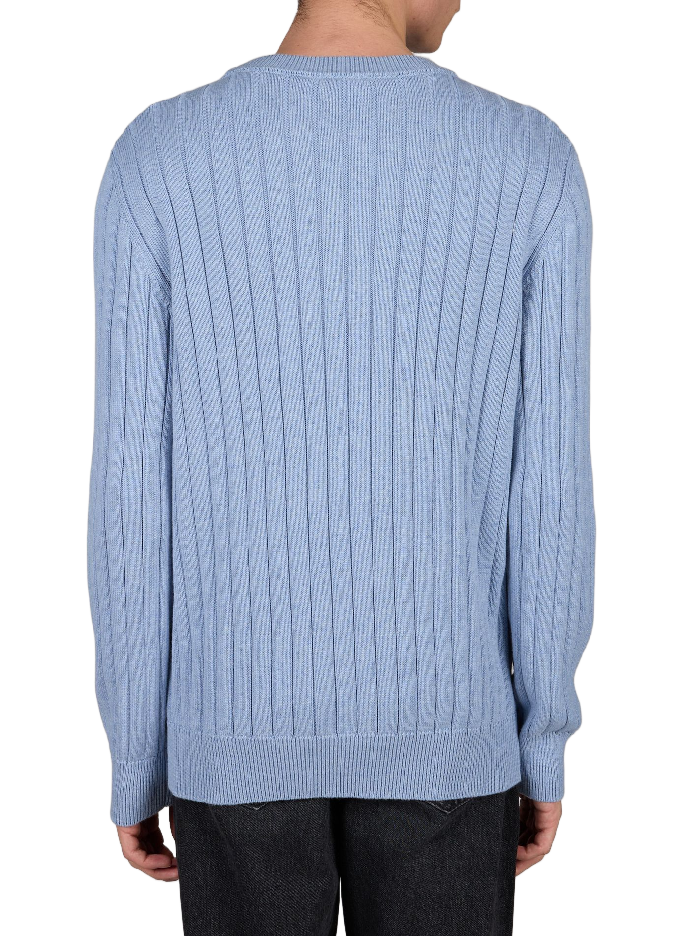 Pull col rond en coton ETON Bleu