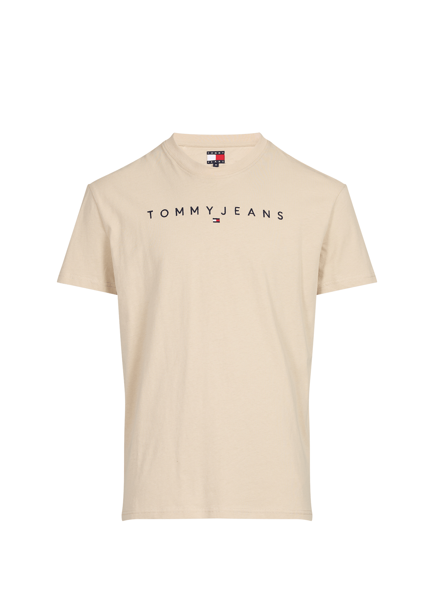 T-Shirt mit gesticktem Logo TOMMY HILFIGER Beige