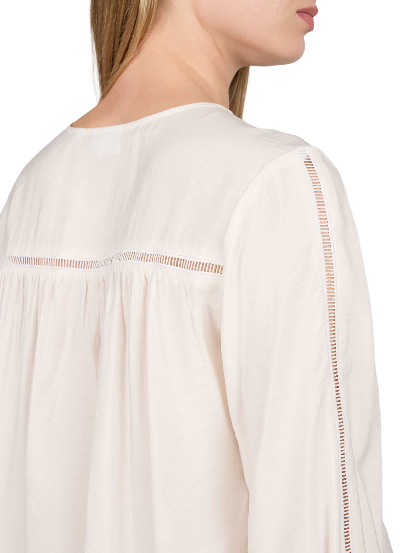 Gerade geschnittenes Rundhals-Shirt OBJECT Weiss
