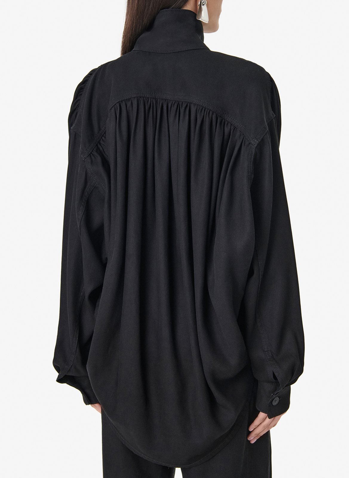 Blouse met opstaande kraag fenyra IRO Zwart