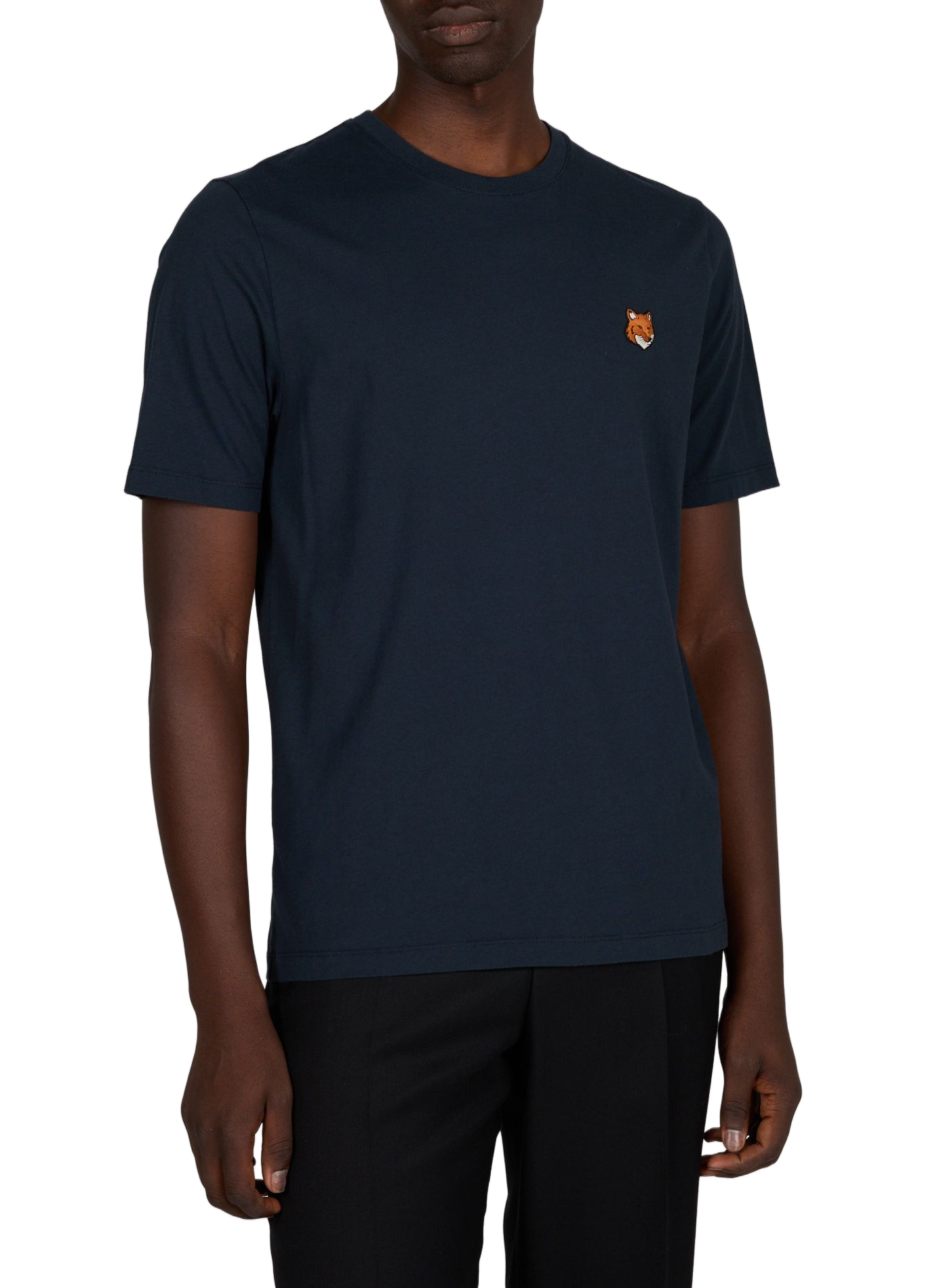 Cotton T-shirt Fox Regular MAISON KITSUNÉ Blue