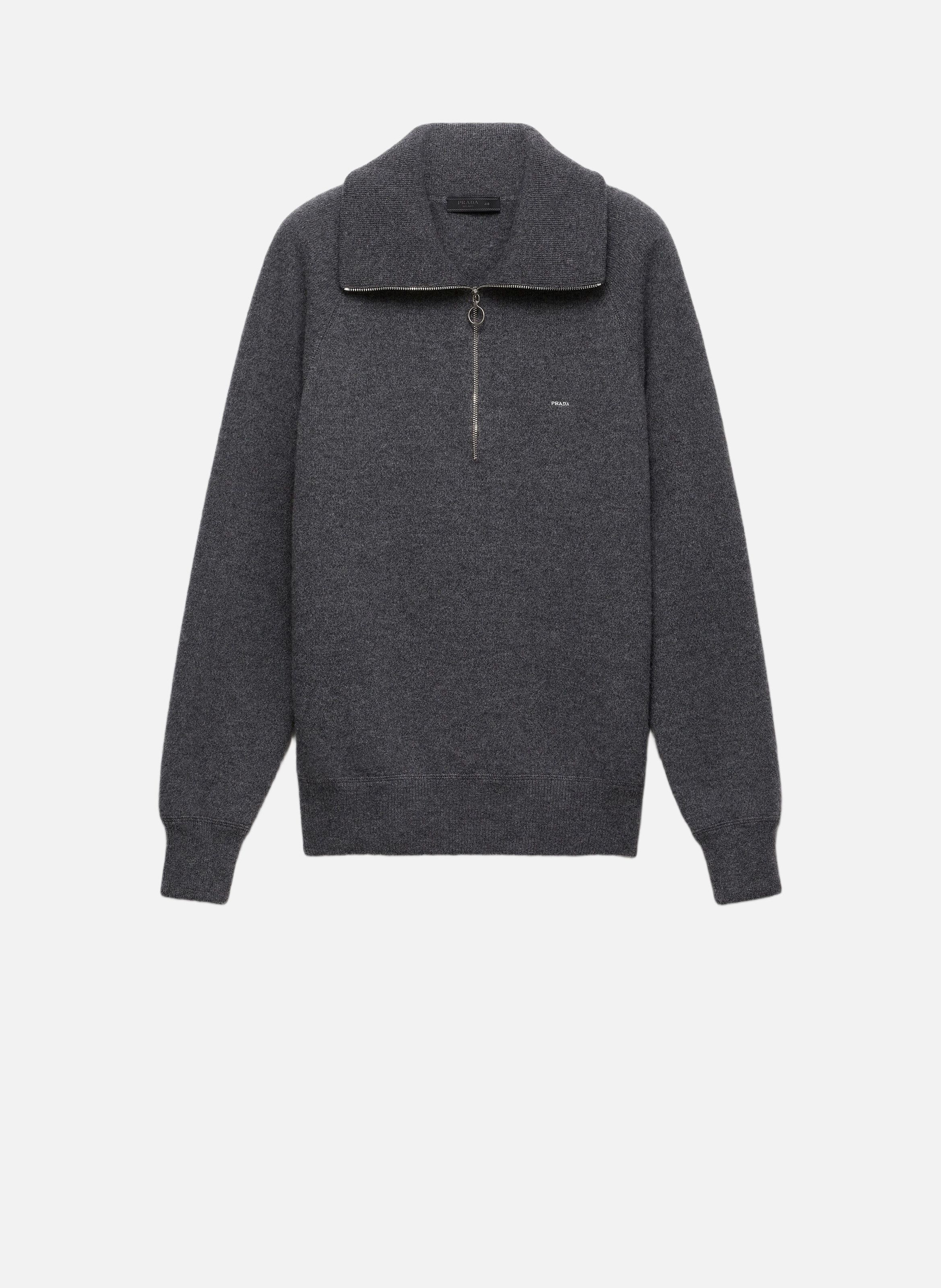 Polo en laine et cachemire PRADA Gris
