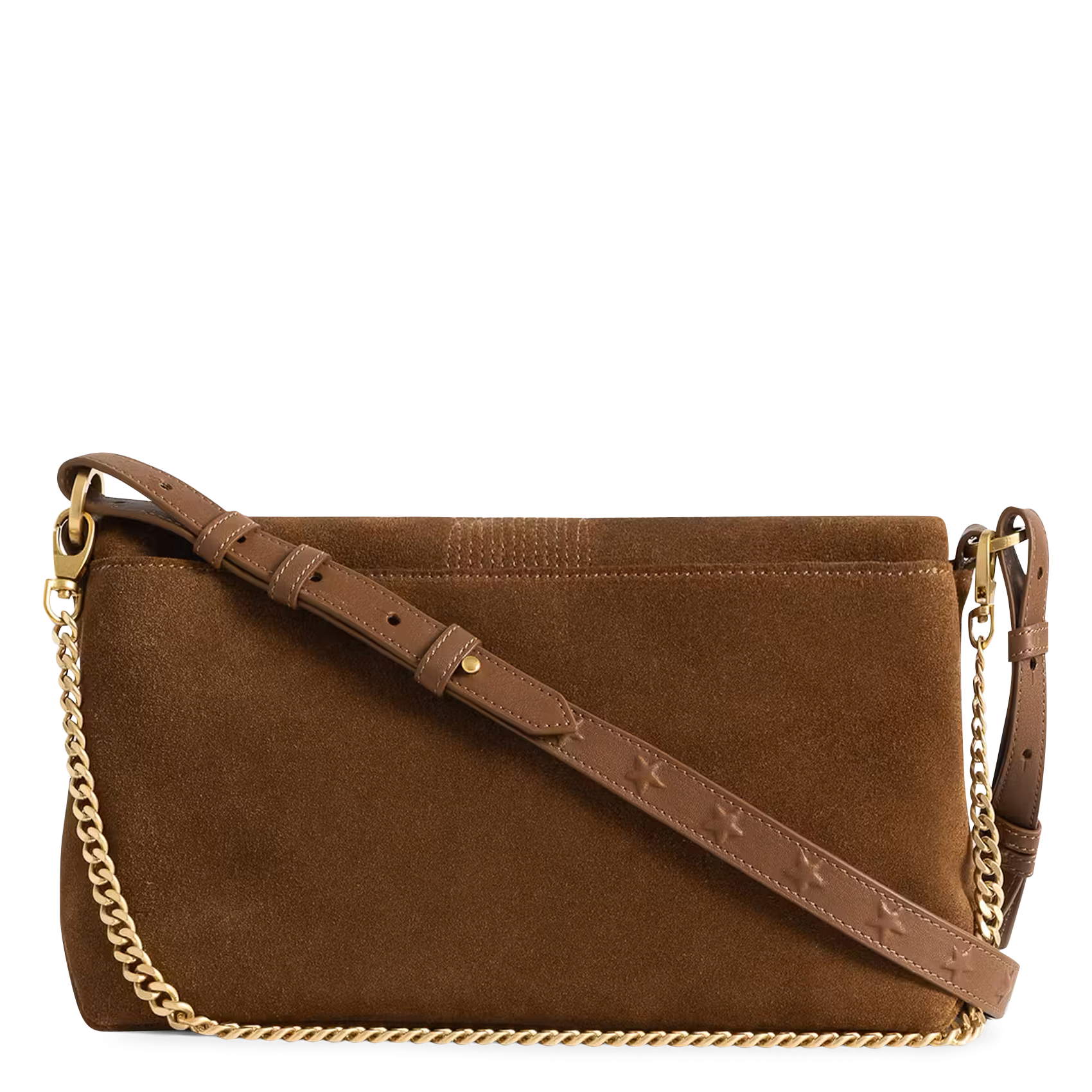 Schoudertas van leer Rocky II ZADIG&VOLTAIRE Bruin