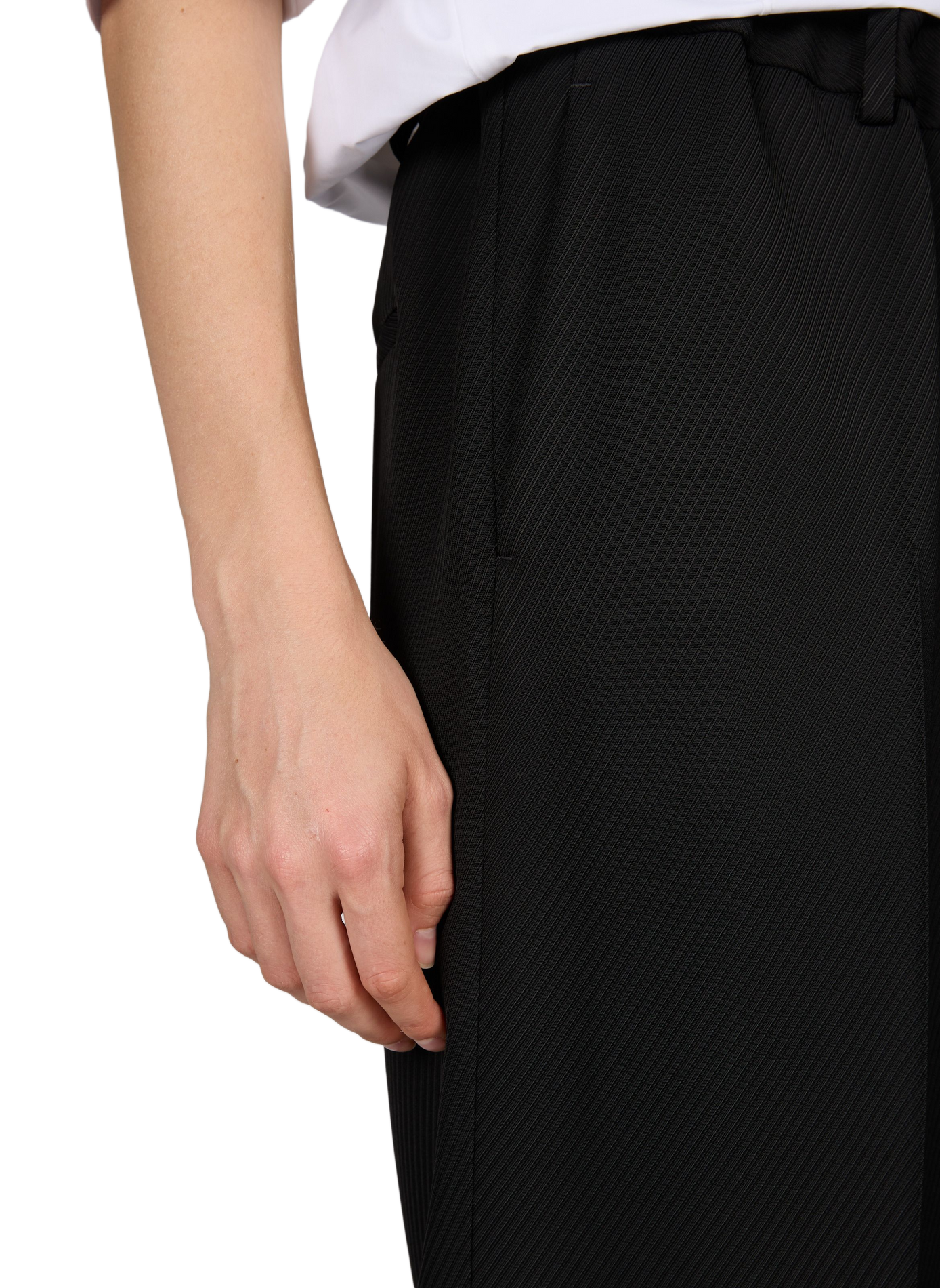 Pantalon droit à plis CALVIN KLEIN COLLECTION Noir