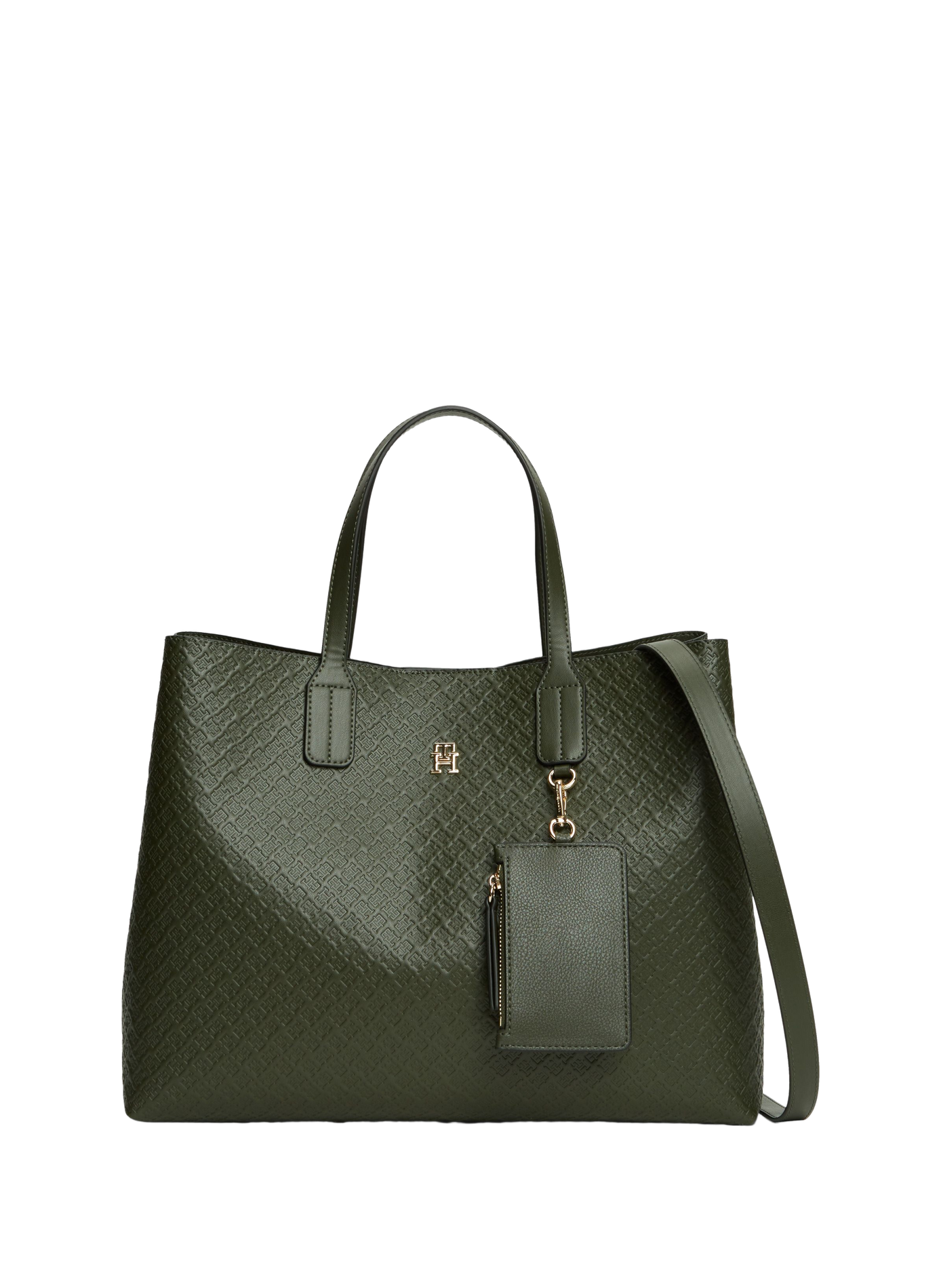 Plain shoulder bag TOMMY HILFIGER Khaki