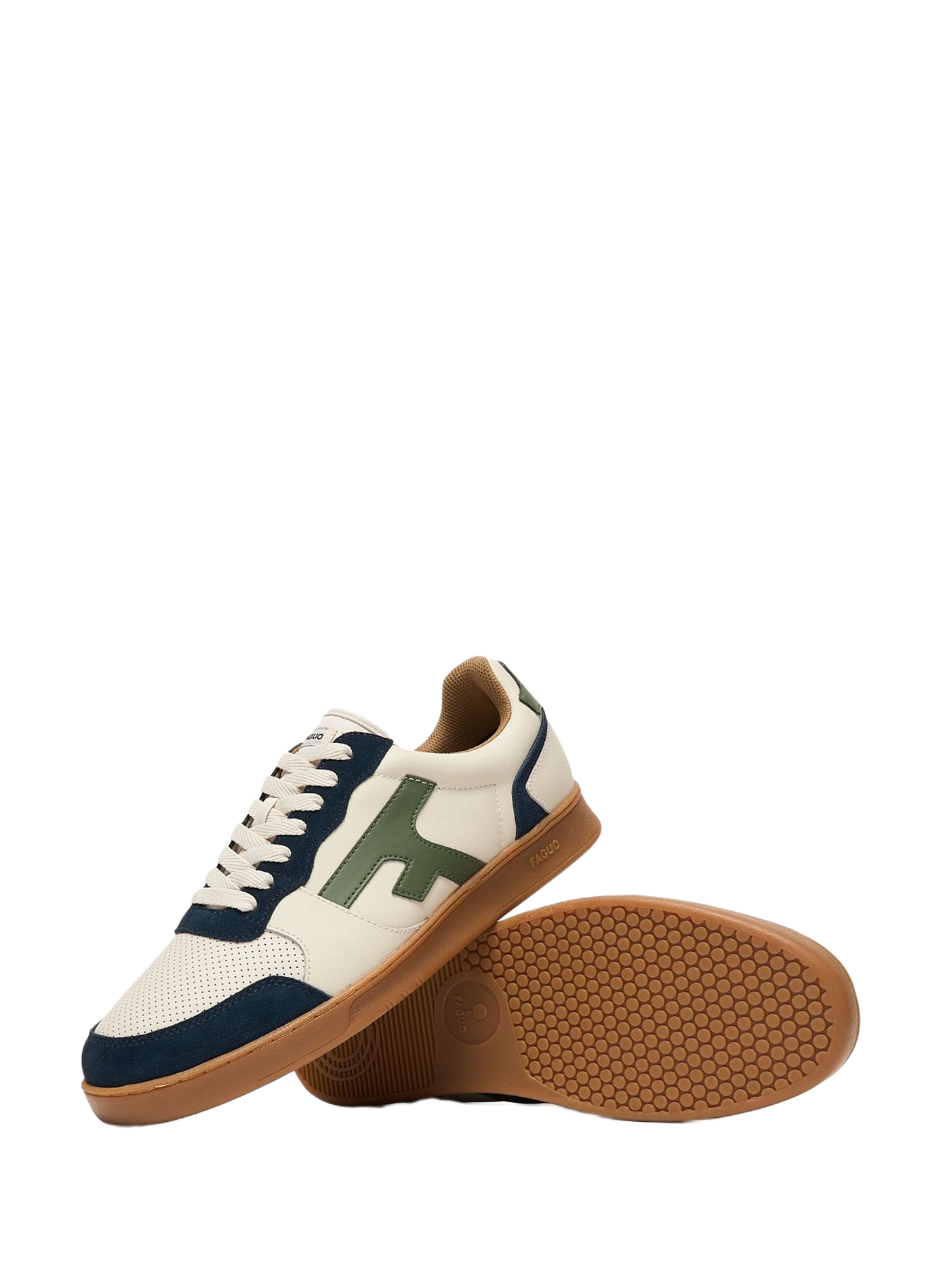 Hazel cowhide leather sneakers. FAGUO Beige