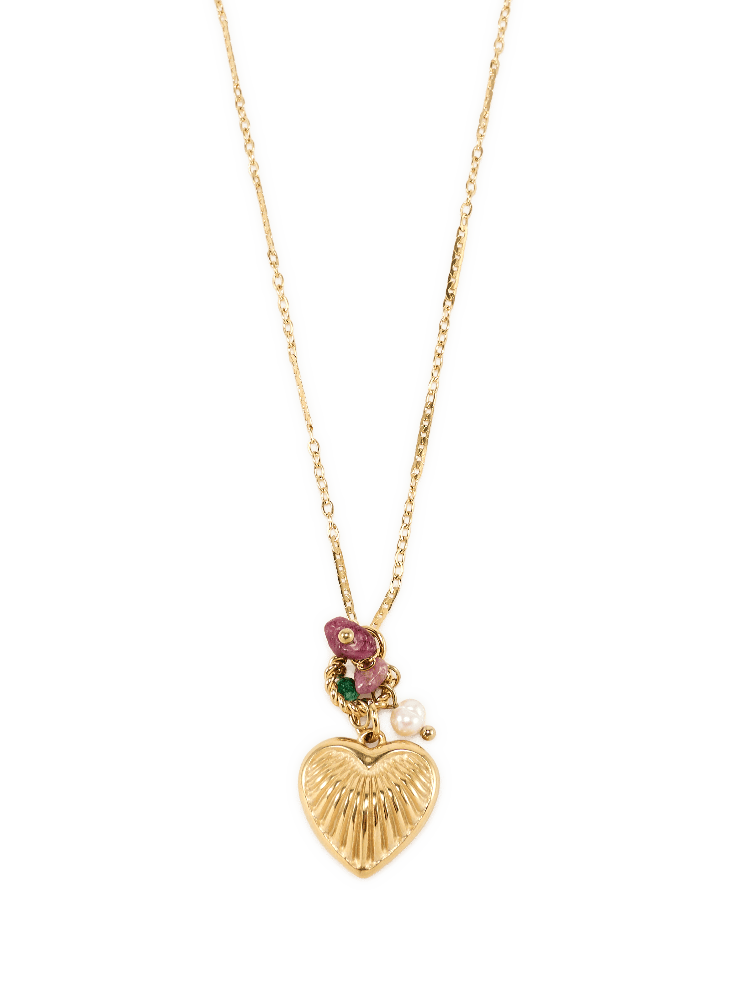Collier en acier mélangé AU PRINTEMPS PARIS Goud