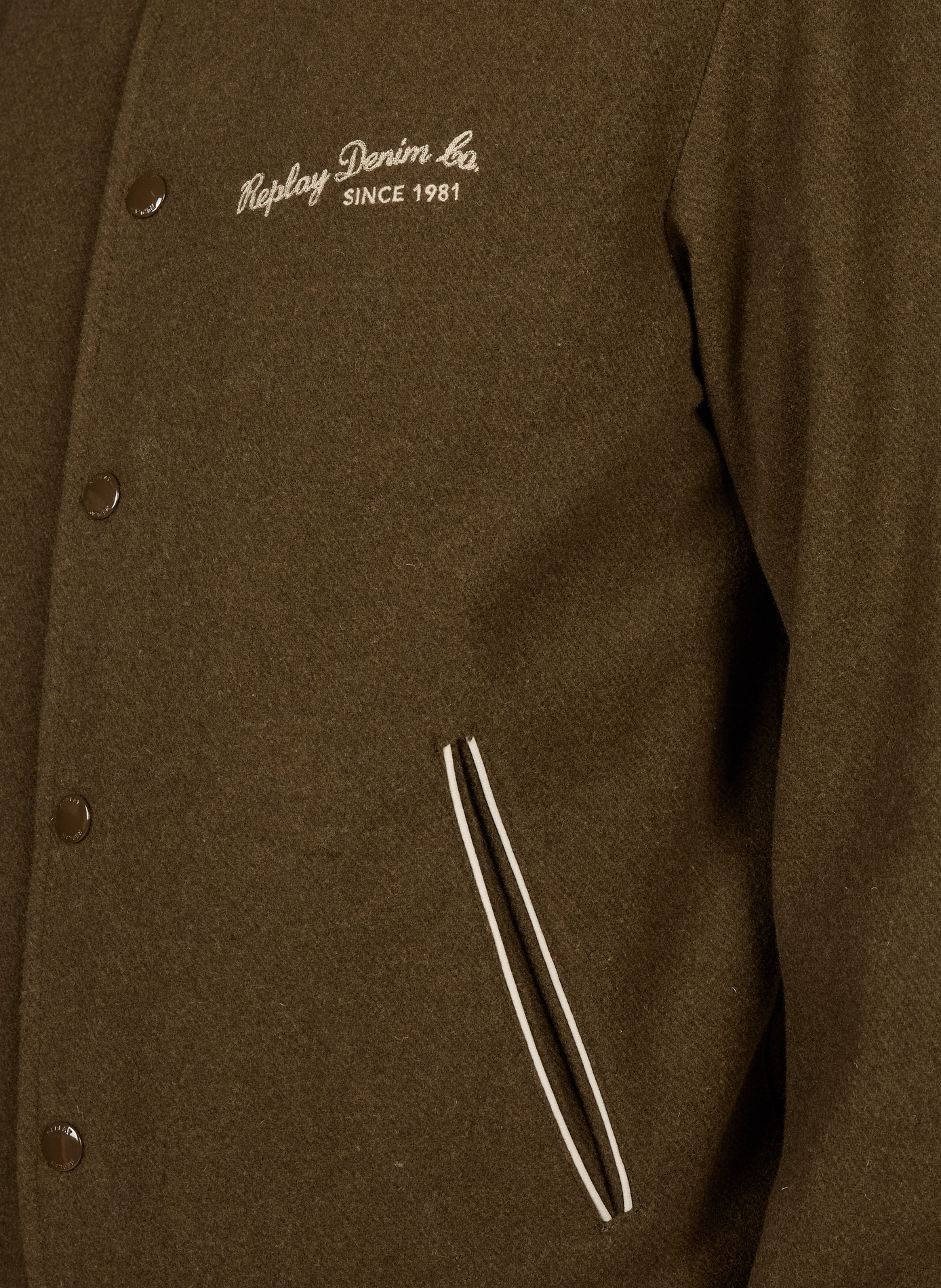 Straight-fit blazer REPLAY Brown