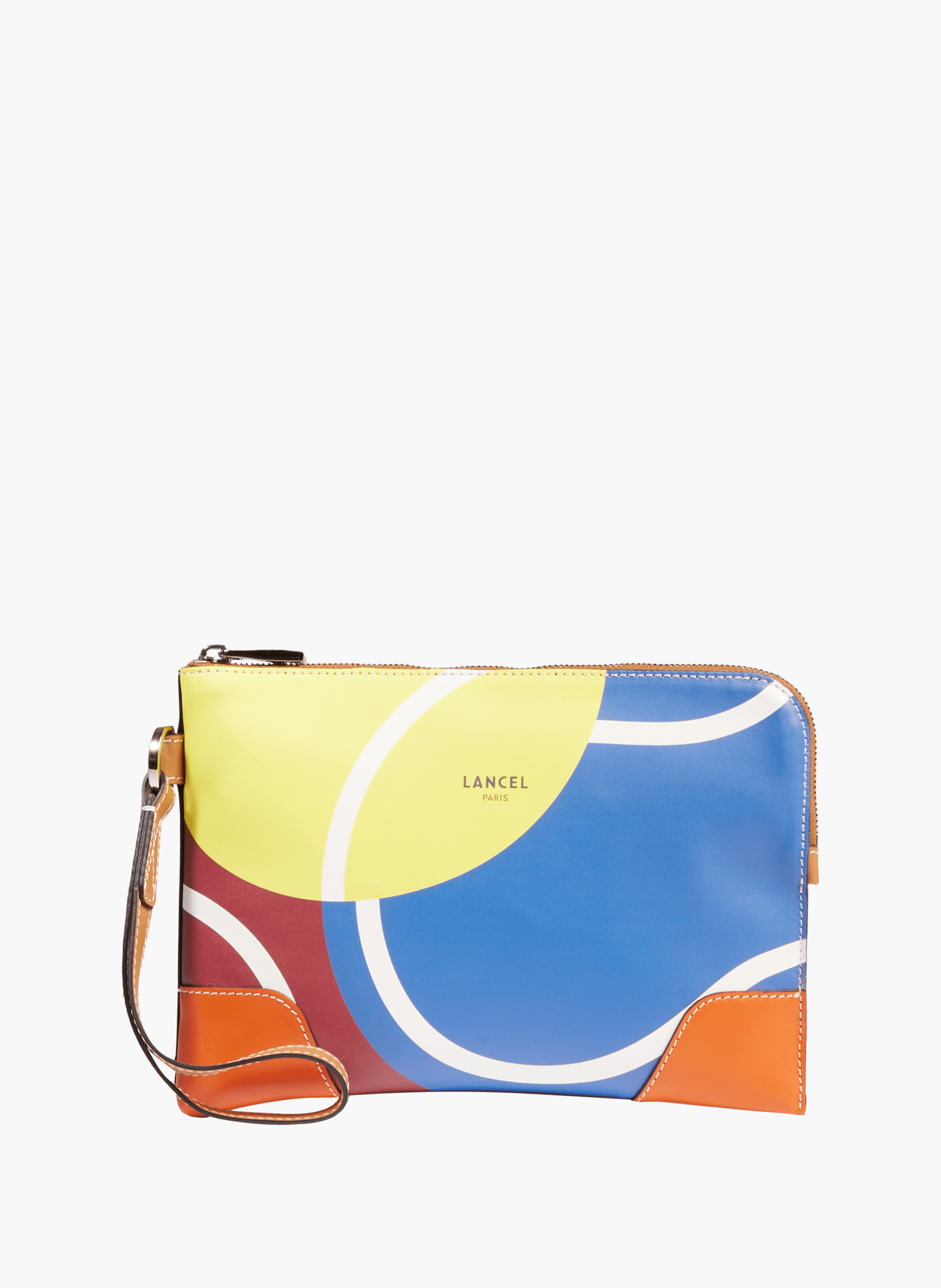 Pochette zippée lancel x roland garros en cuir LANCEL Multicolore