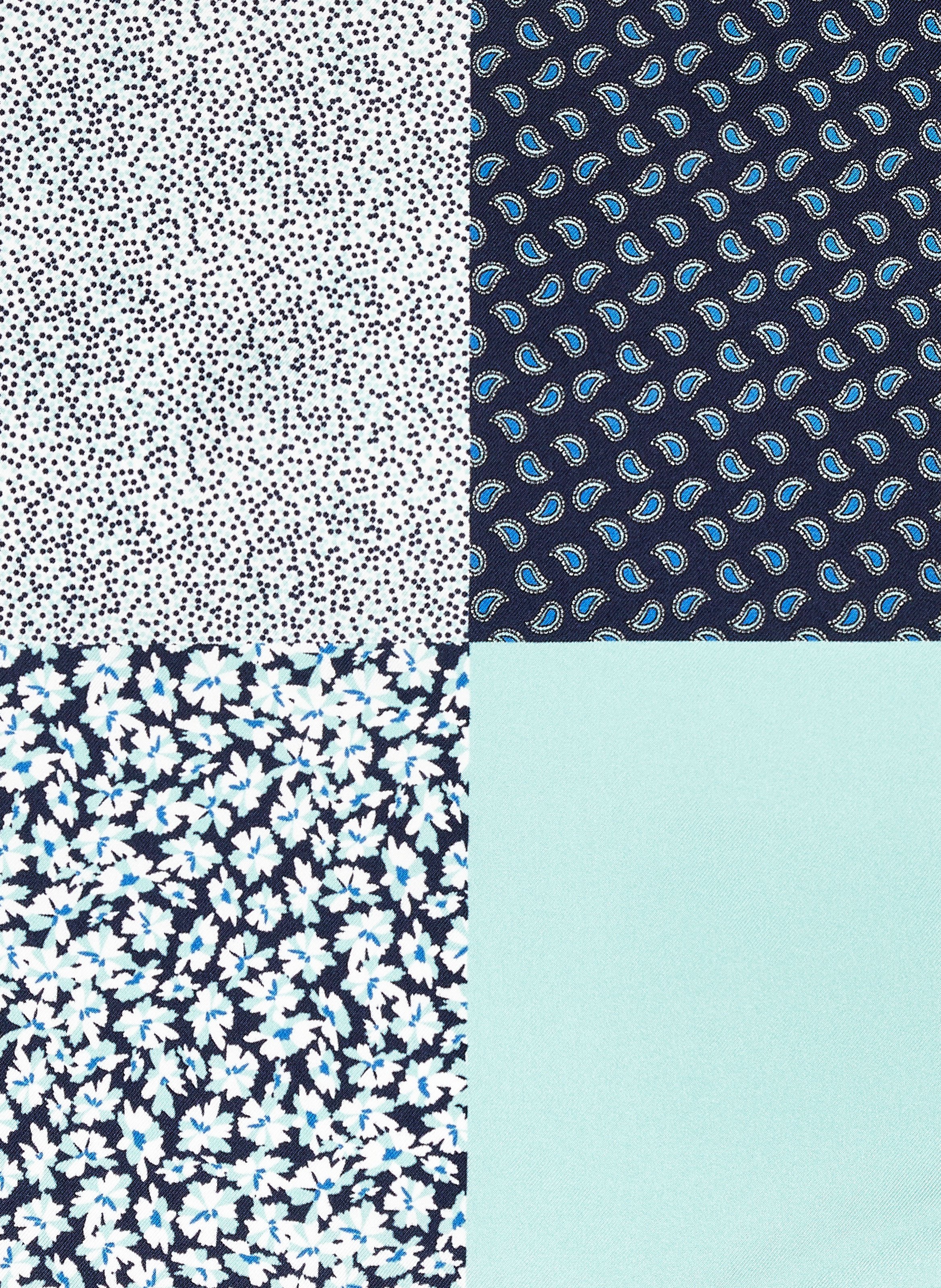 Pochette de costume à motifs en soie AU PRINTEMPS PARIS Multicolore