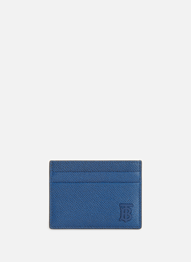 TB card holder in grained leather BURBERRY