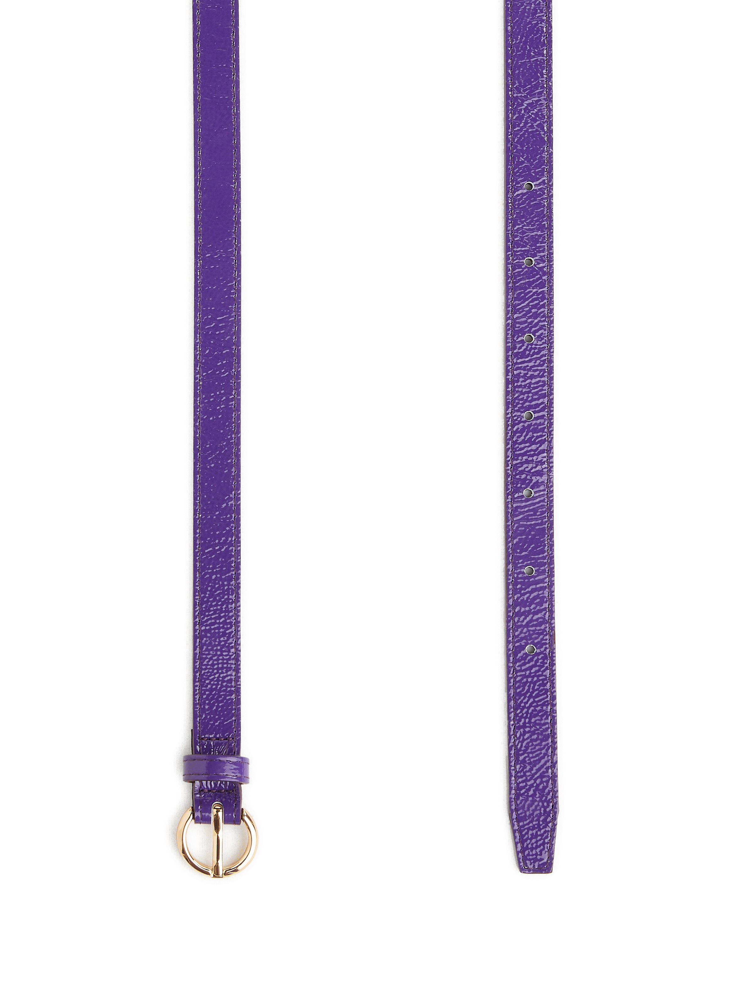 Slim patent leather belt  SAISON 1865 Purple
