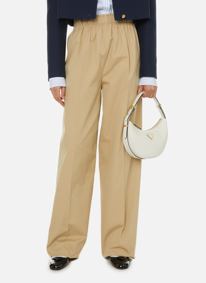Wide-leg cotton trousers PRADA