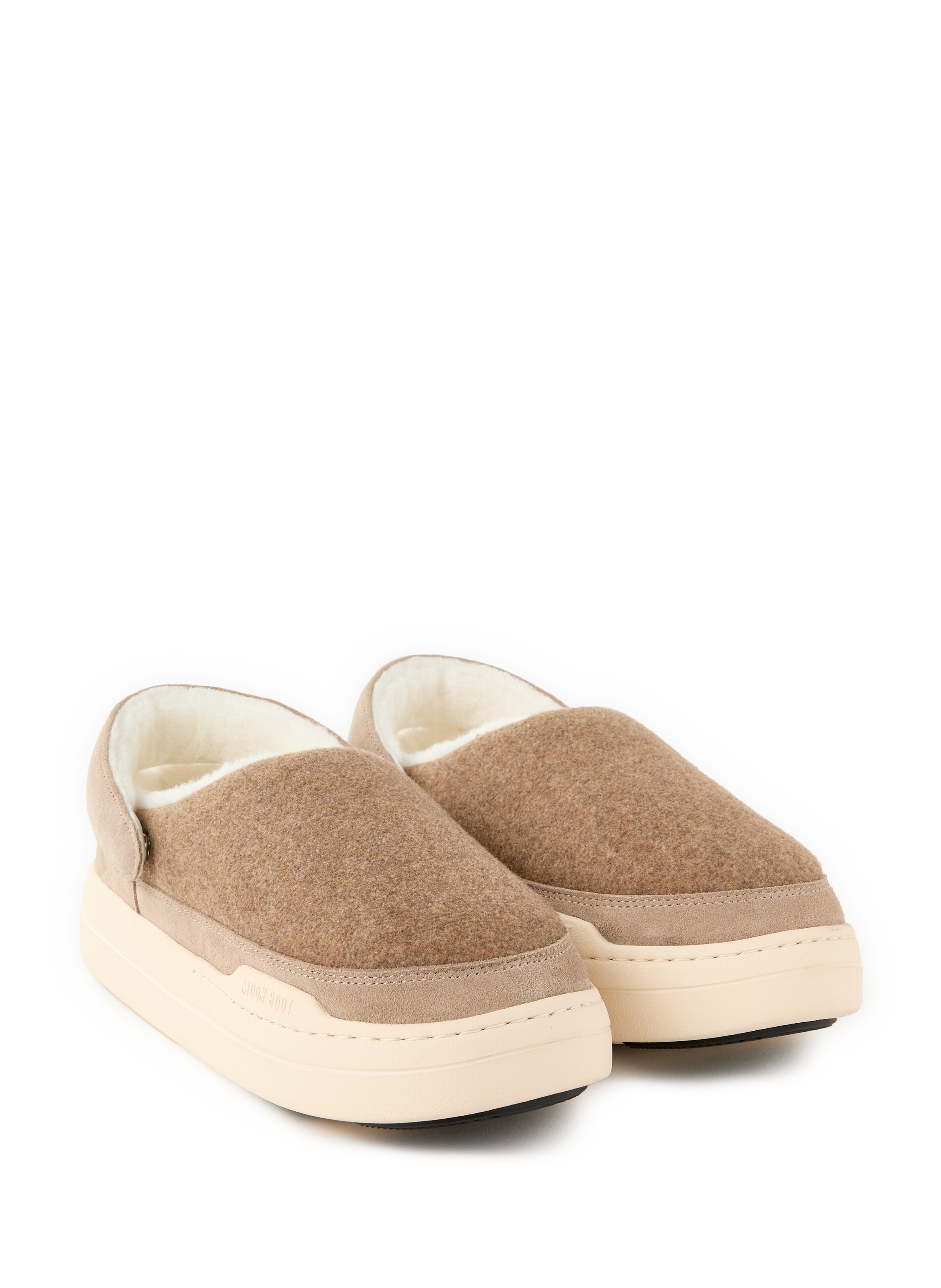 Mules en fausse fourrure MOON BOOT Beige