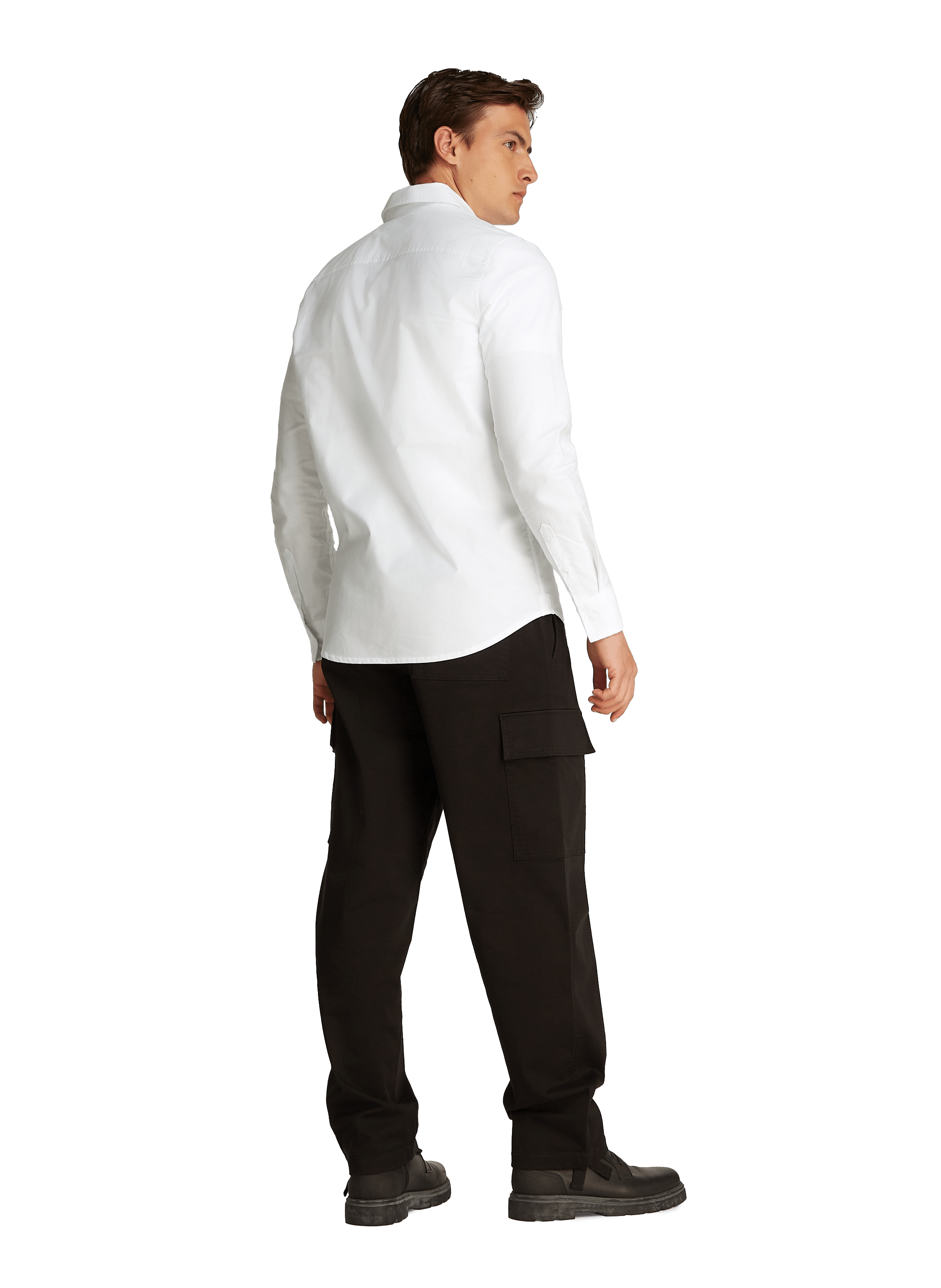 Chemise droite en coton CALVIN KLEIN Blanc